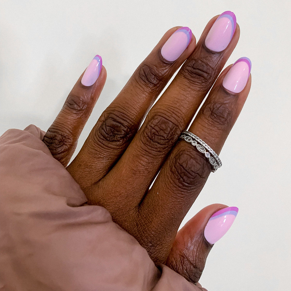 Double French - Press-On | Medium | Oval、mySite、solidvoid