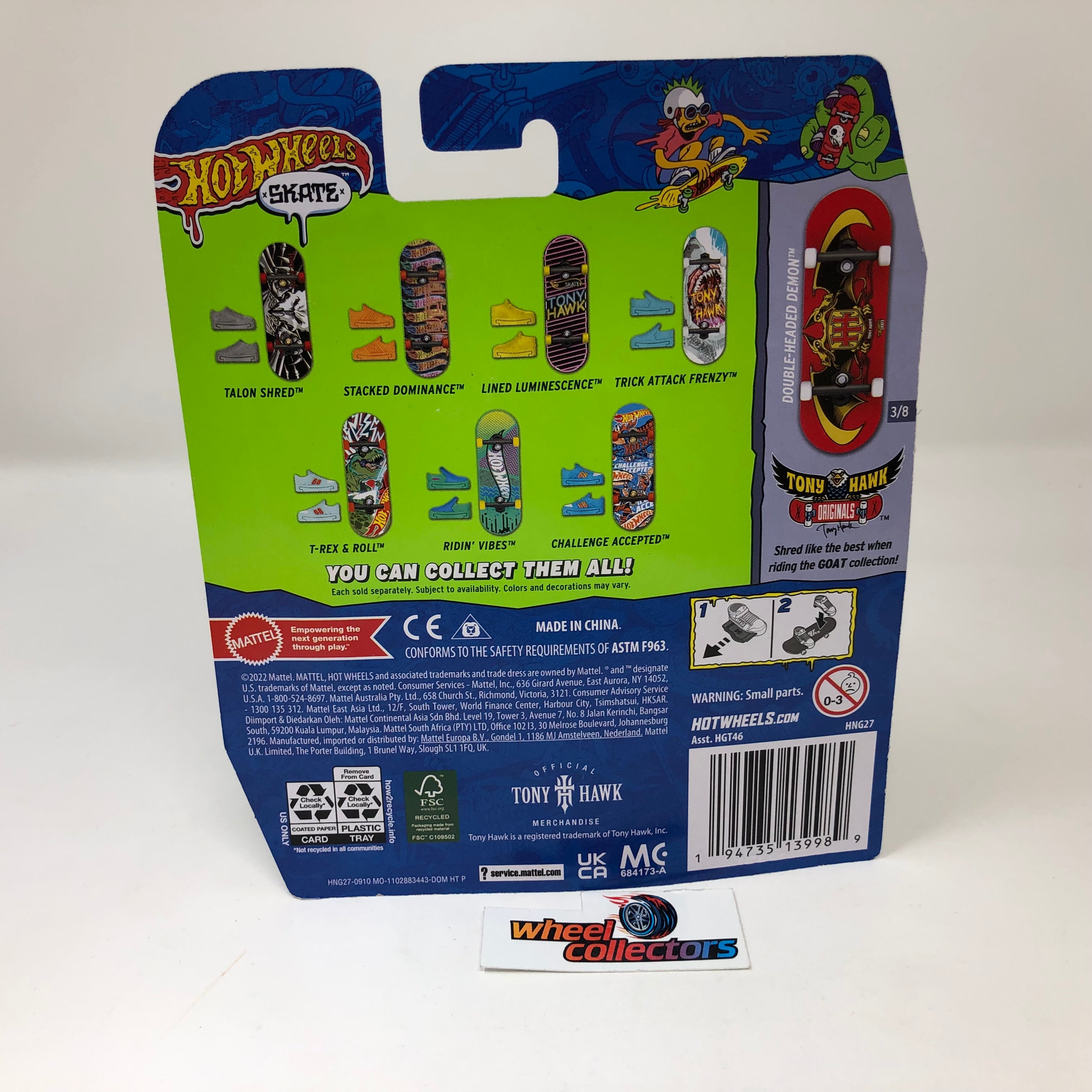 2023 Hot Wheels Skate Boards Tony Hawk * Double-Headed Demon & Shoes、mySite、hgirdovlk