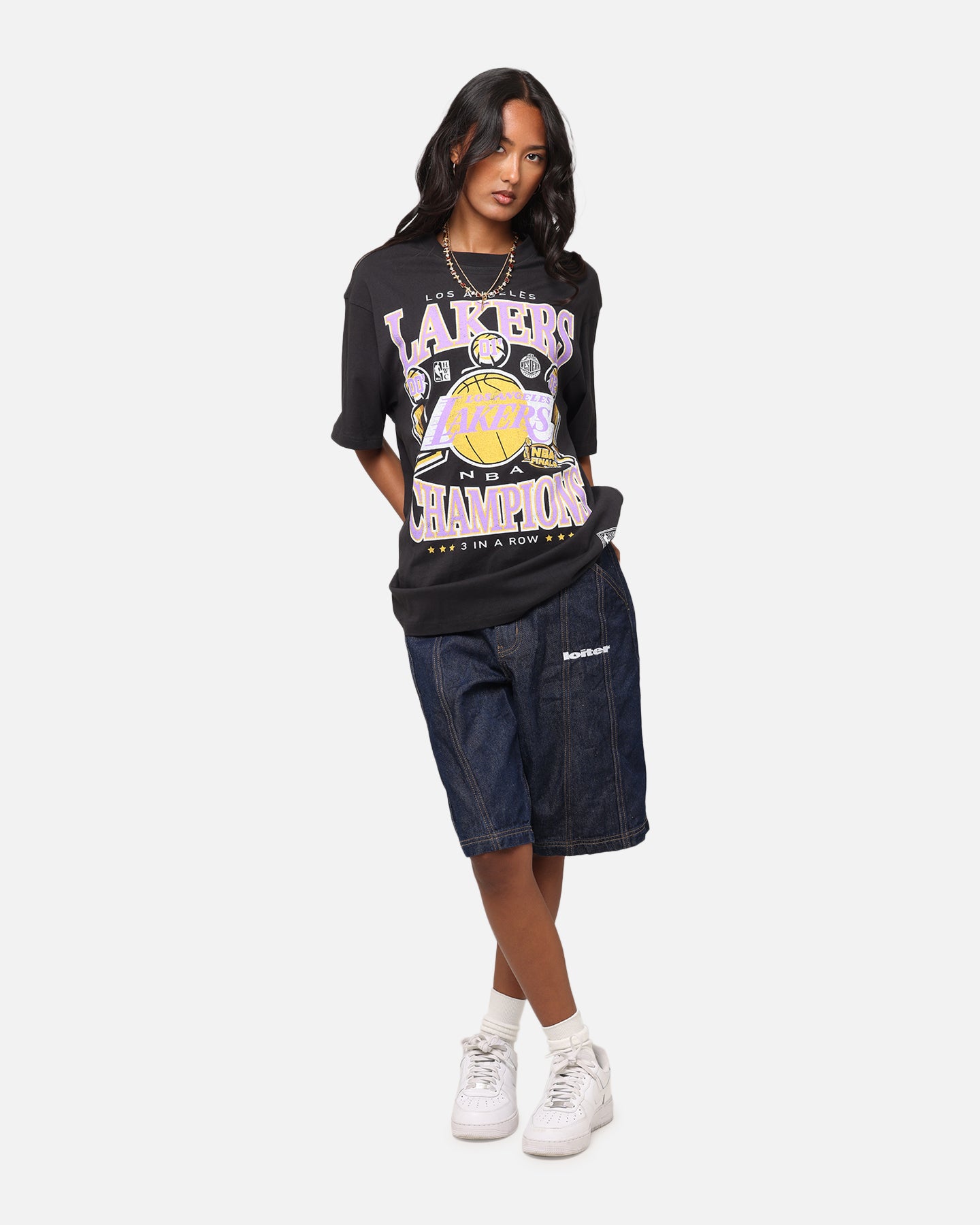 Mitchell & Ness Los Angeles Lakers Pinnacle T-Shirt Faded Black、mySite、zt4zffjzw