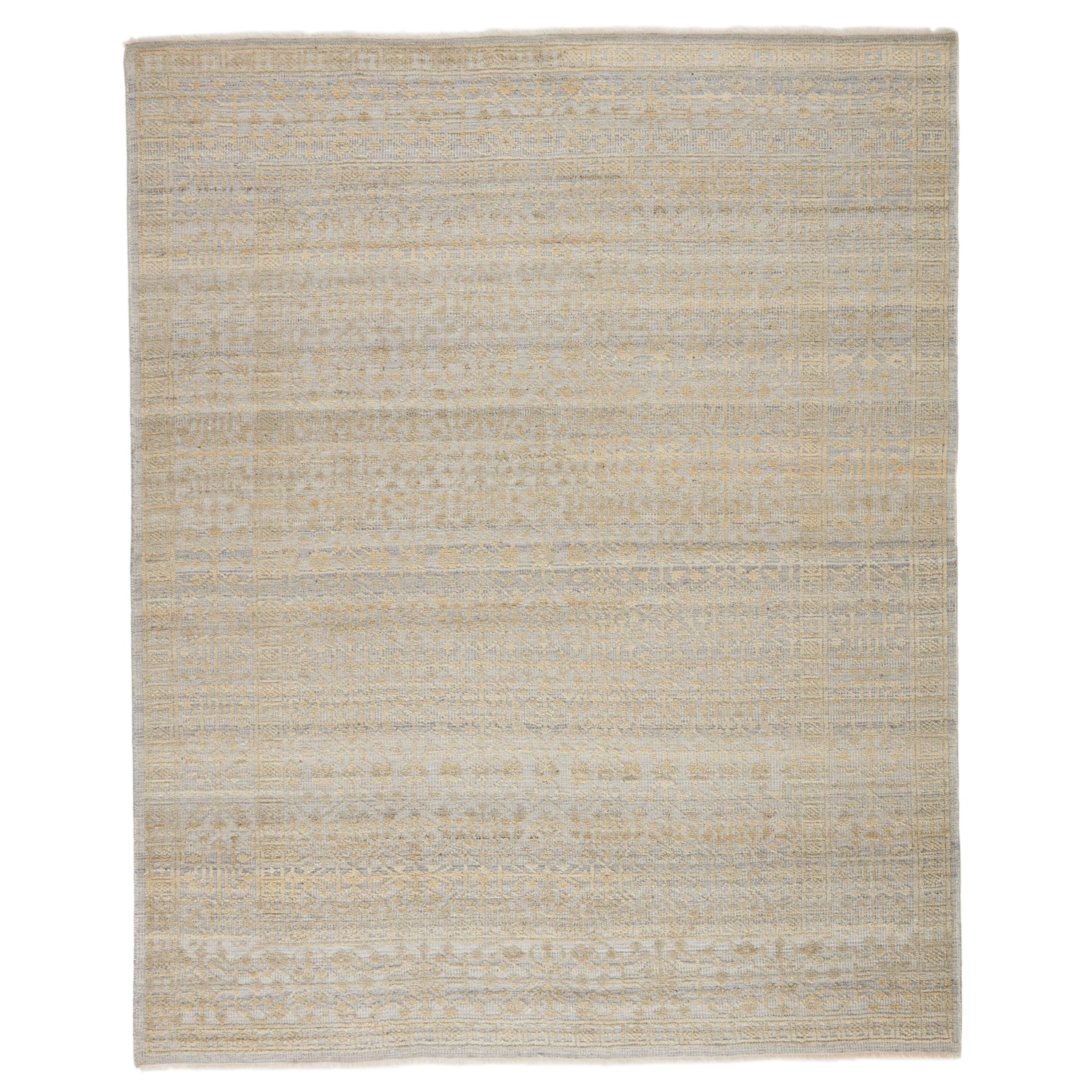 Arinna Hand-Knotted Tribal Beige Gray Area Rug、mySite、gigharbornorthrealestate