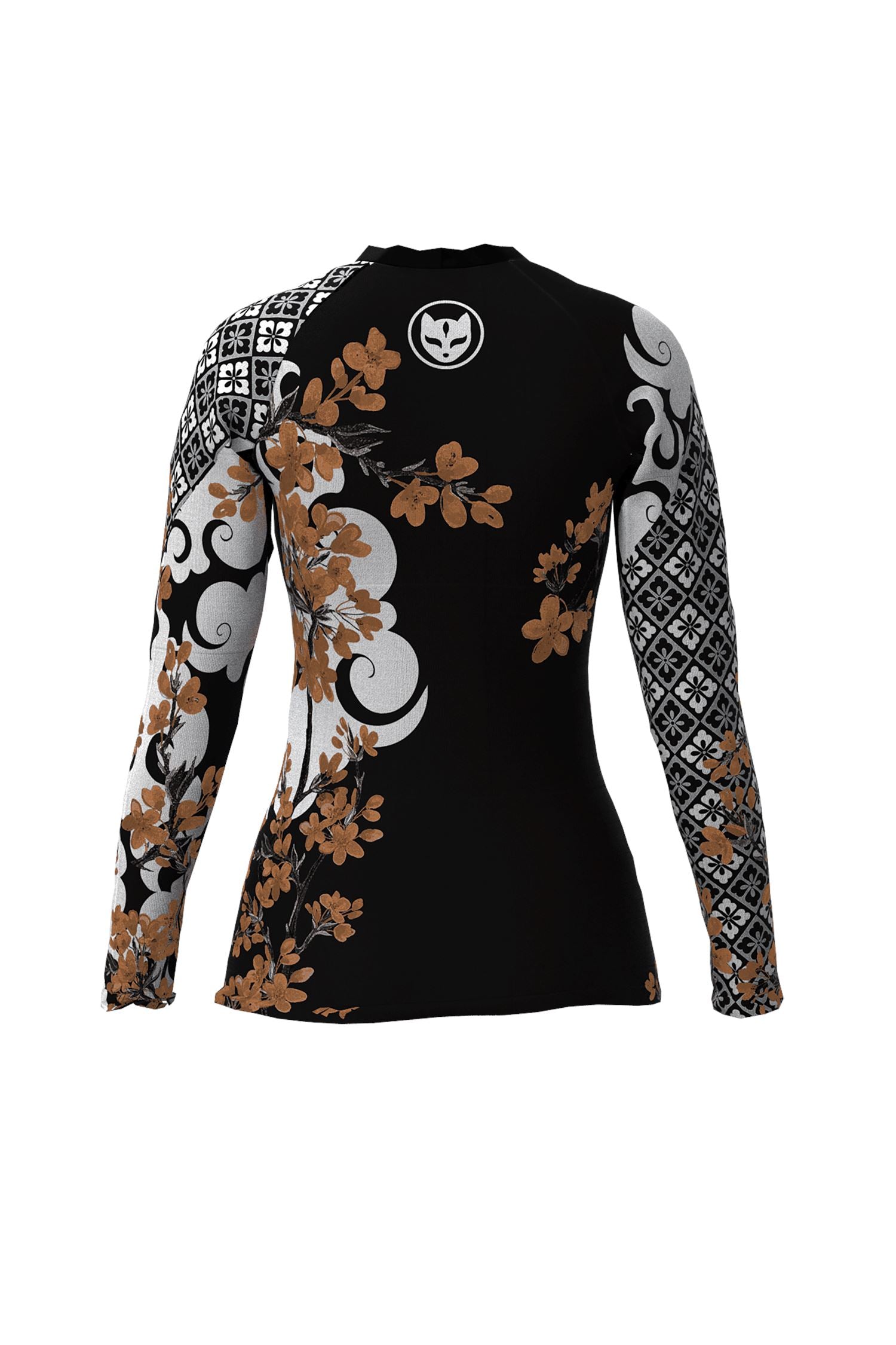 Women's Cherry Blossom Ranked Jiu Jitsu Rashguard - Long Sleeve、mySite、gigharbornorthrealestate
