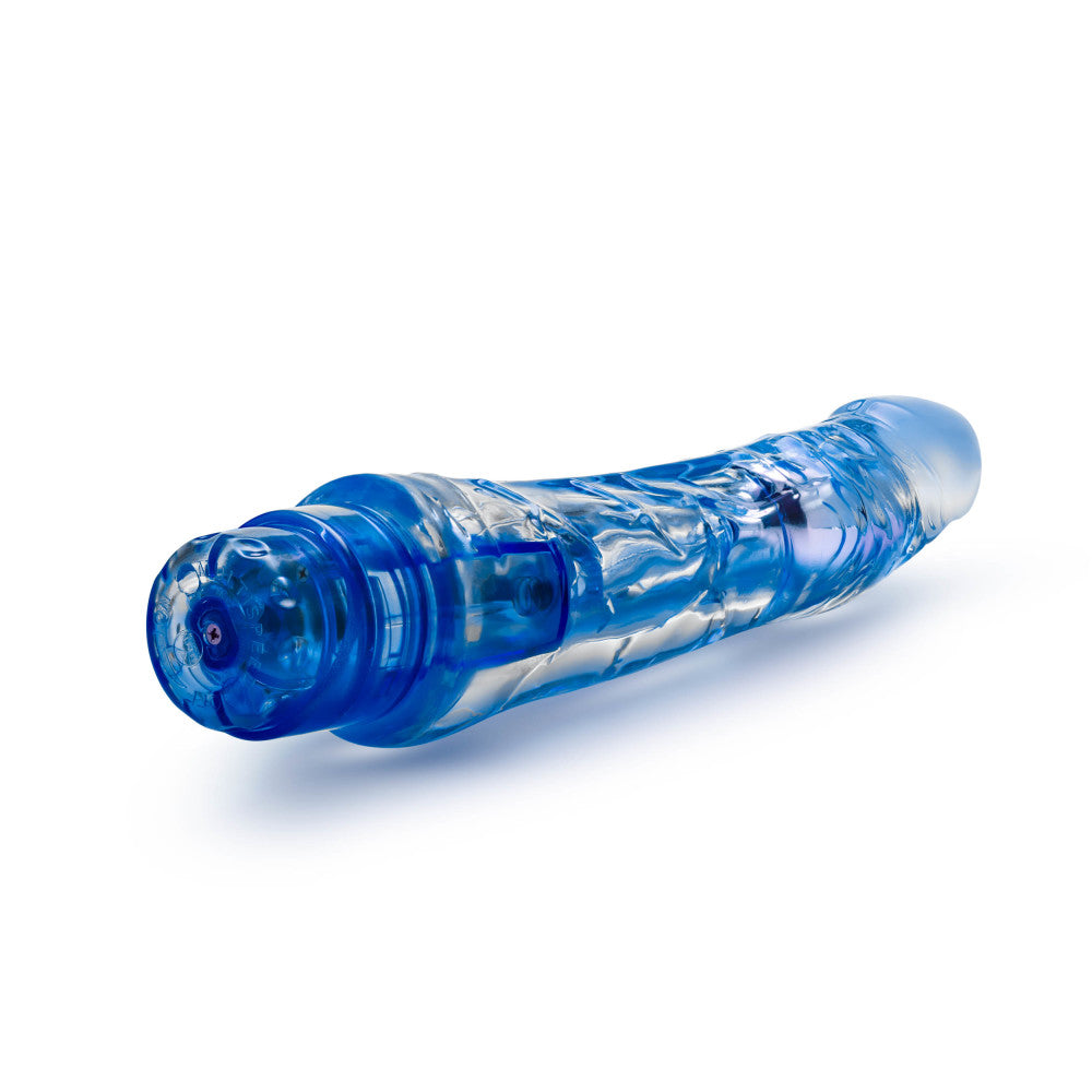 Naturally Yours By Blush® | Mambo Vibe Realistic Curved Blue 9-Inch Long Vibrating Dildo、mySite、bottomscart