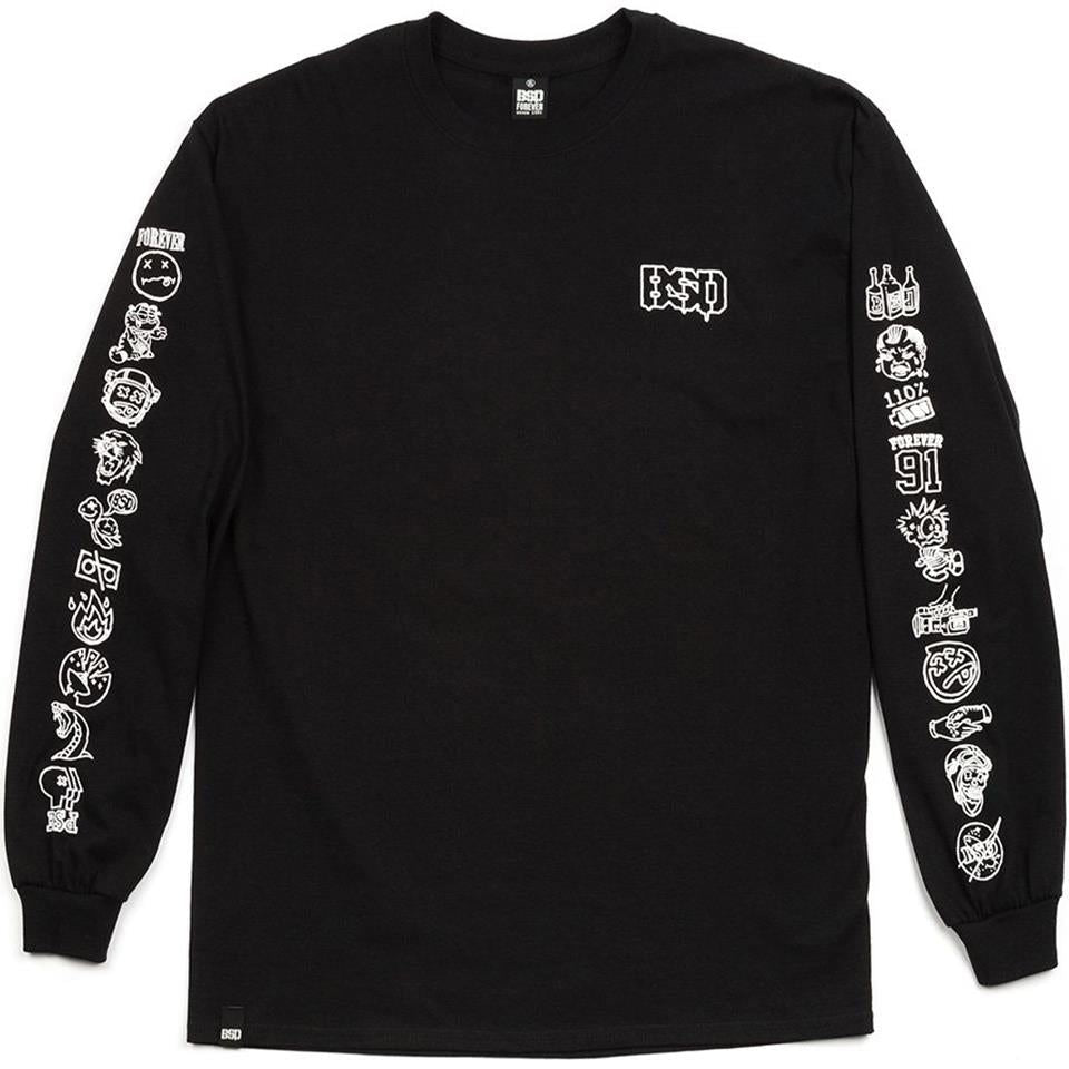  BSD Icon Long Sleeve T-Shirt - Black、mySite、merchandisen