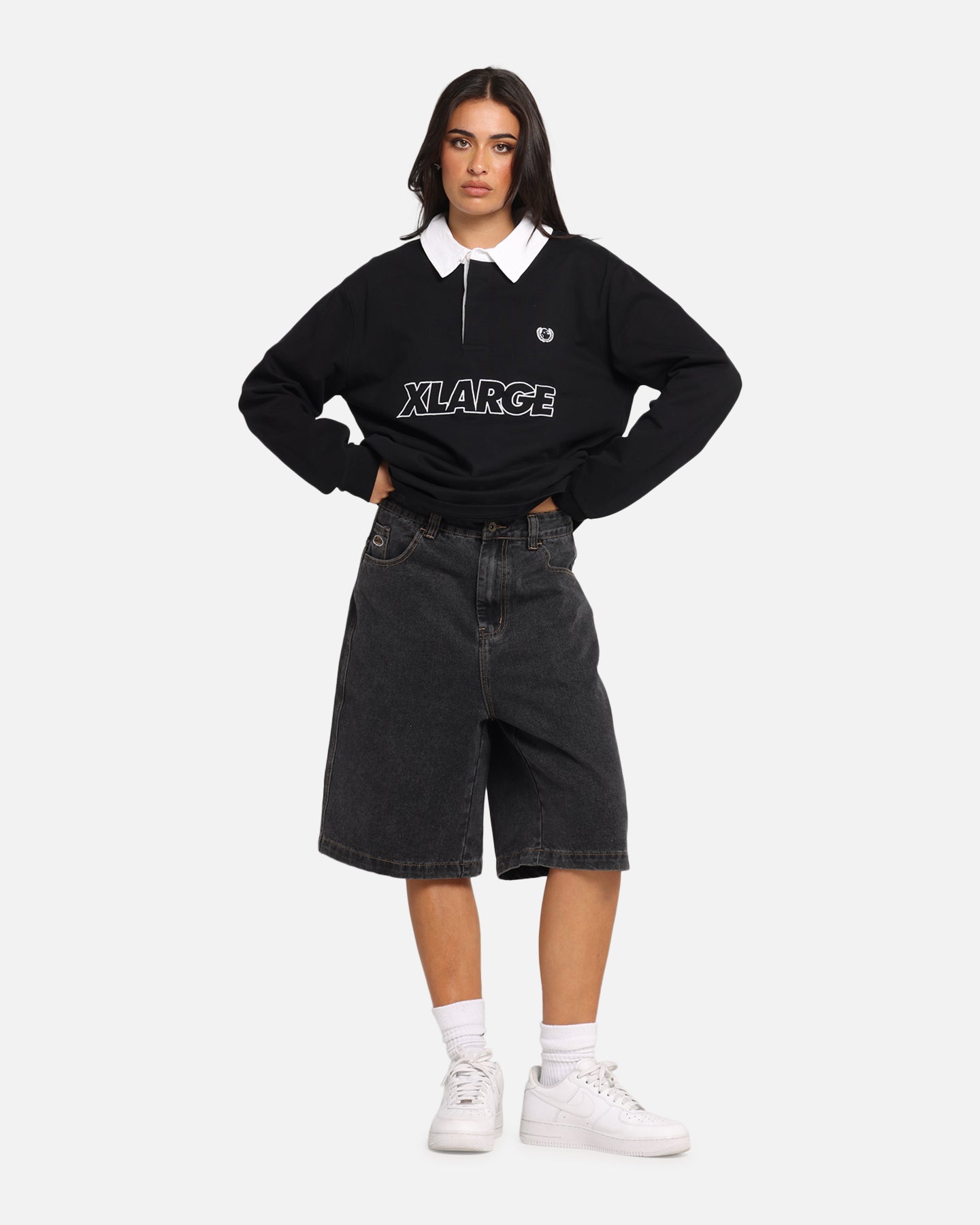 X-Large Bull Denim 91 Shorts Washed Black、mySite、zt4zffjzw