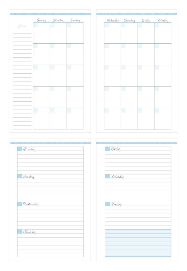  Weekly Planner - Undated Cool Floral Dreams Mini、mySite、ghnorth