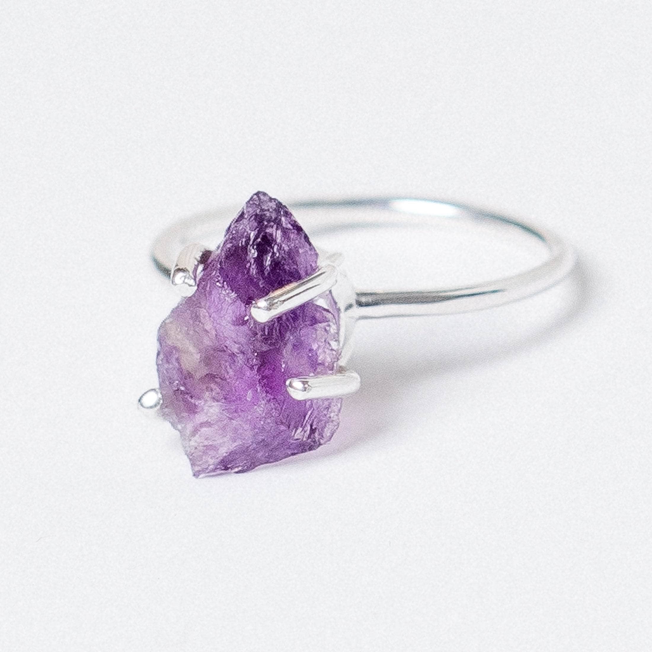 Amethyst Raw Freeform Gold or Silver Ring、mySite、hinf8tx79