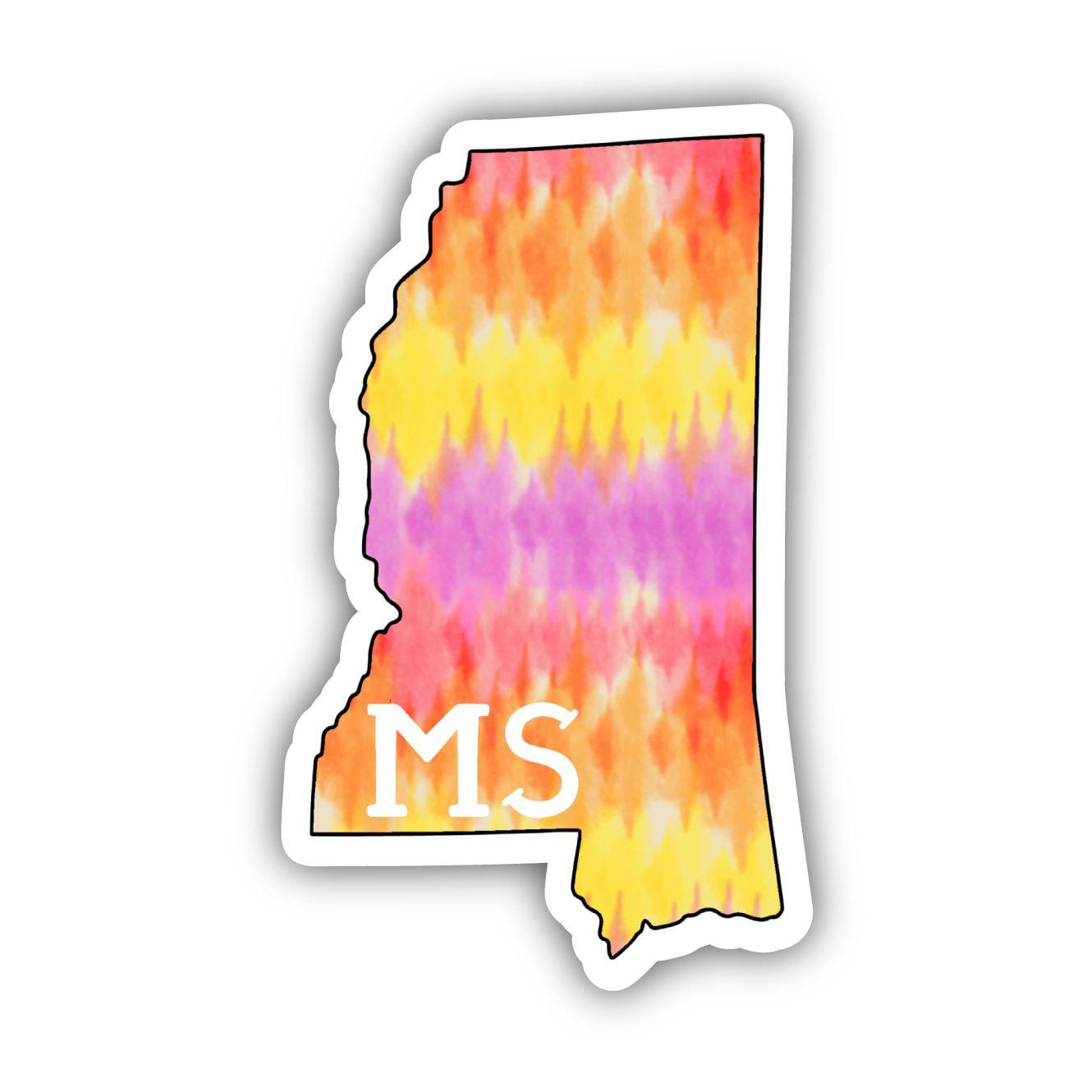  Mississippi Tie Dye Stripes Sticker、mySite、elrpsem3k