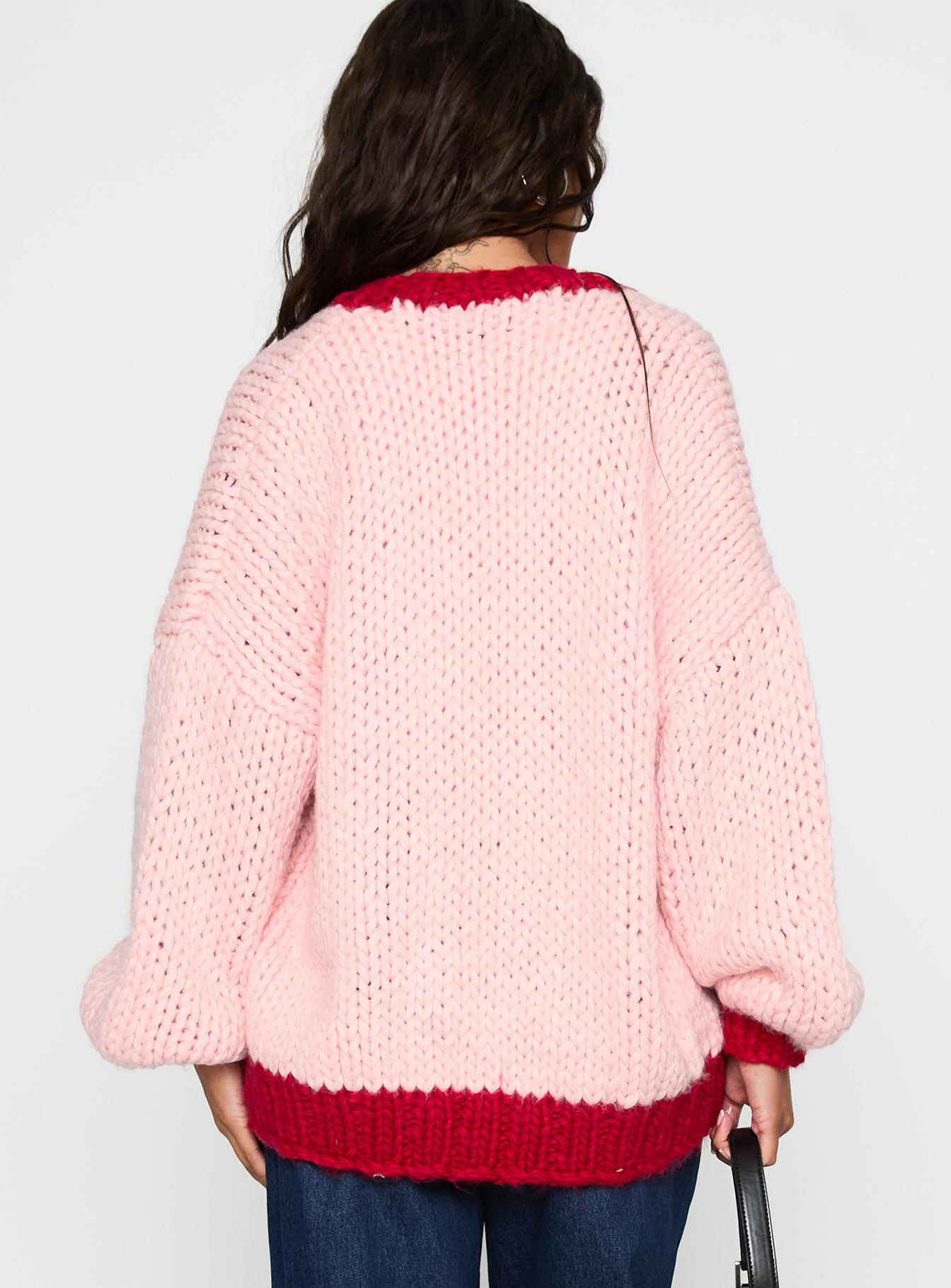 Lester Knit Cardigan Pink / Red、mySite、solidvoid