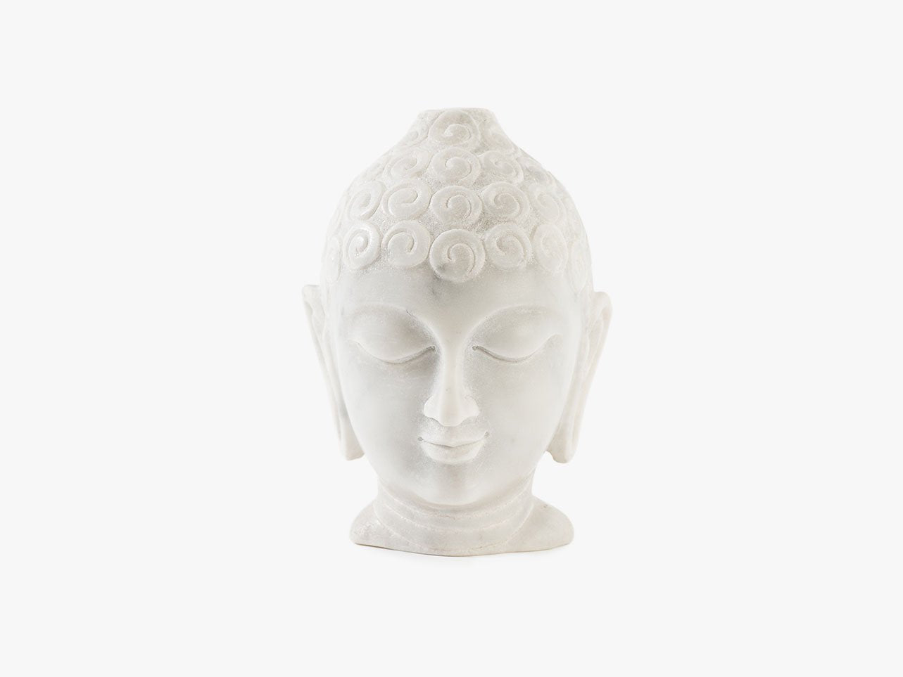 Buddha Head - White Marble (Small, 15cm)、mySite、topwebapps