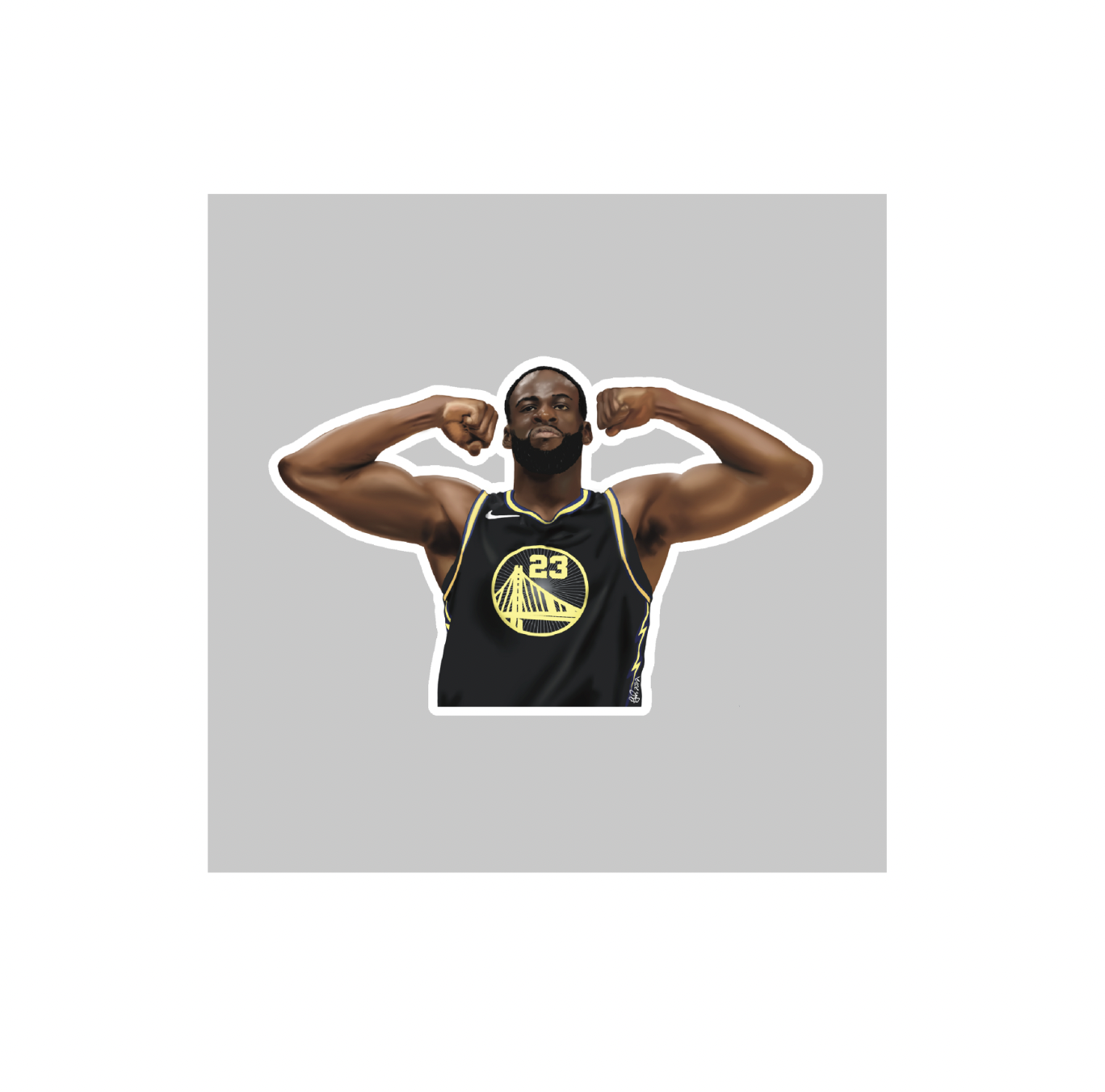 Draymond Flexing sticker - Warriors、mySite、garagedoors4me
