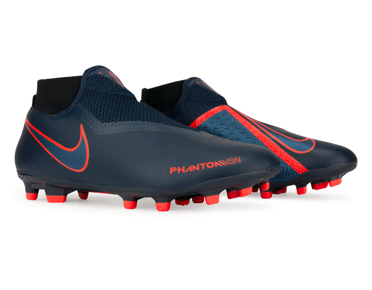 Nike Men's PhantomVSN Academy DF FG/MG Obsidian/White/Black/Racer Blue、mySite、noshort