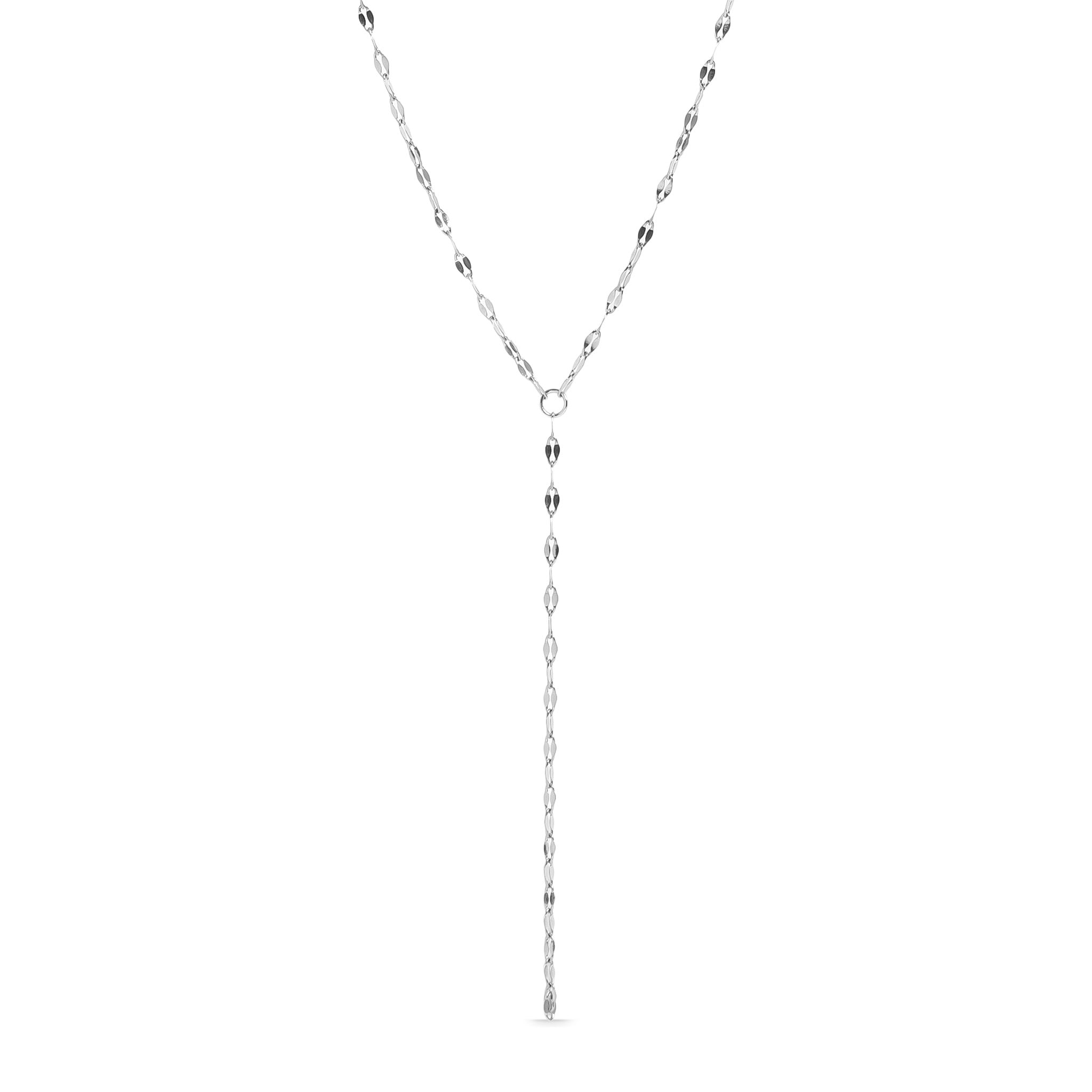 18K Gold PVD Stainless Steel Lariat Necklace Lip Chain / CHN0058、mySite、dreamappss