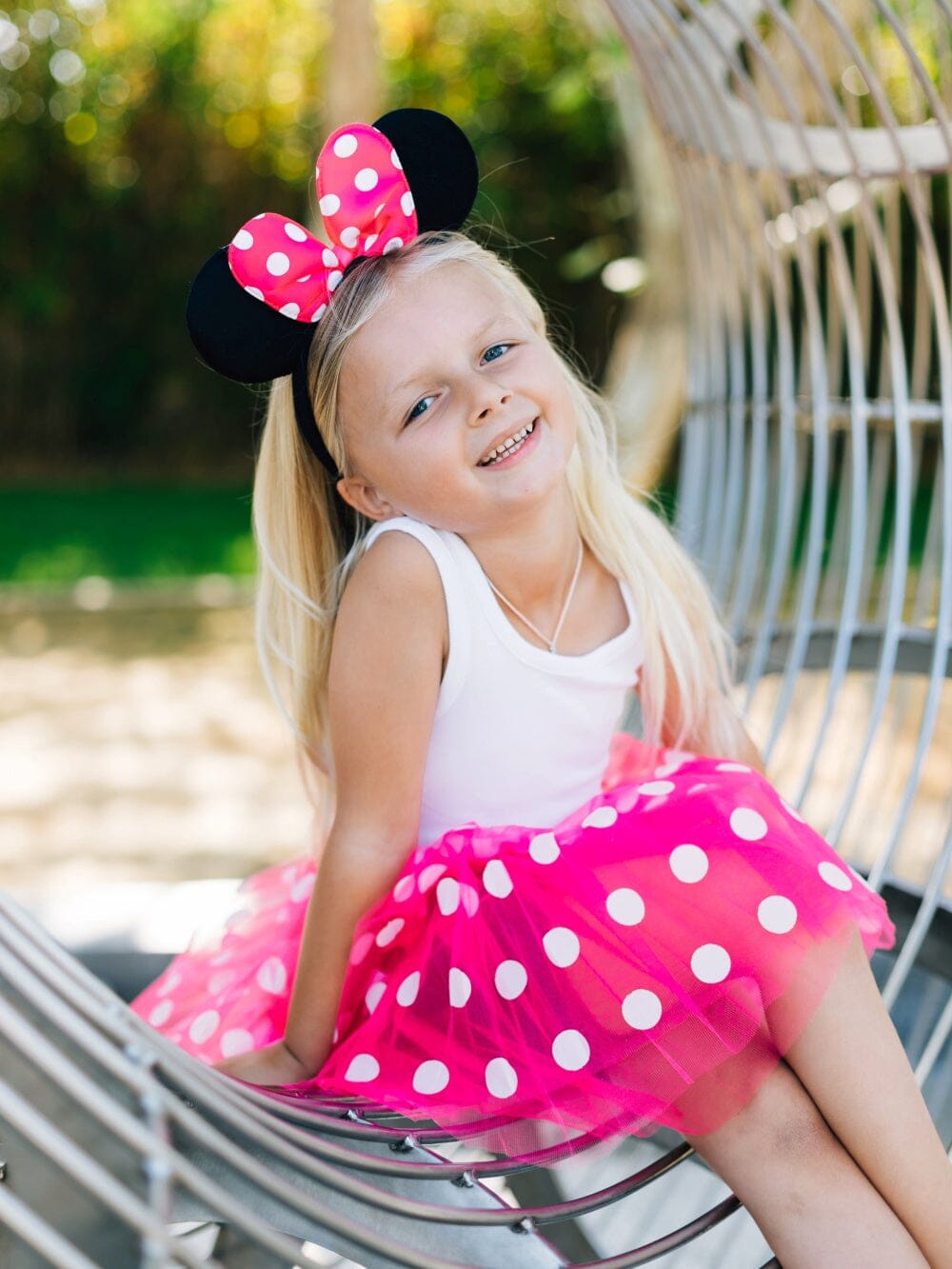 Polka Dot Mouse Costume - Girls Neon Pink Polka Dot Mouse Tutu Kids Costume Set、mySite、camillekostekn