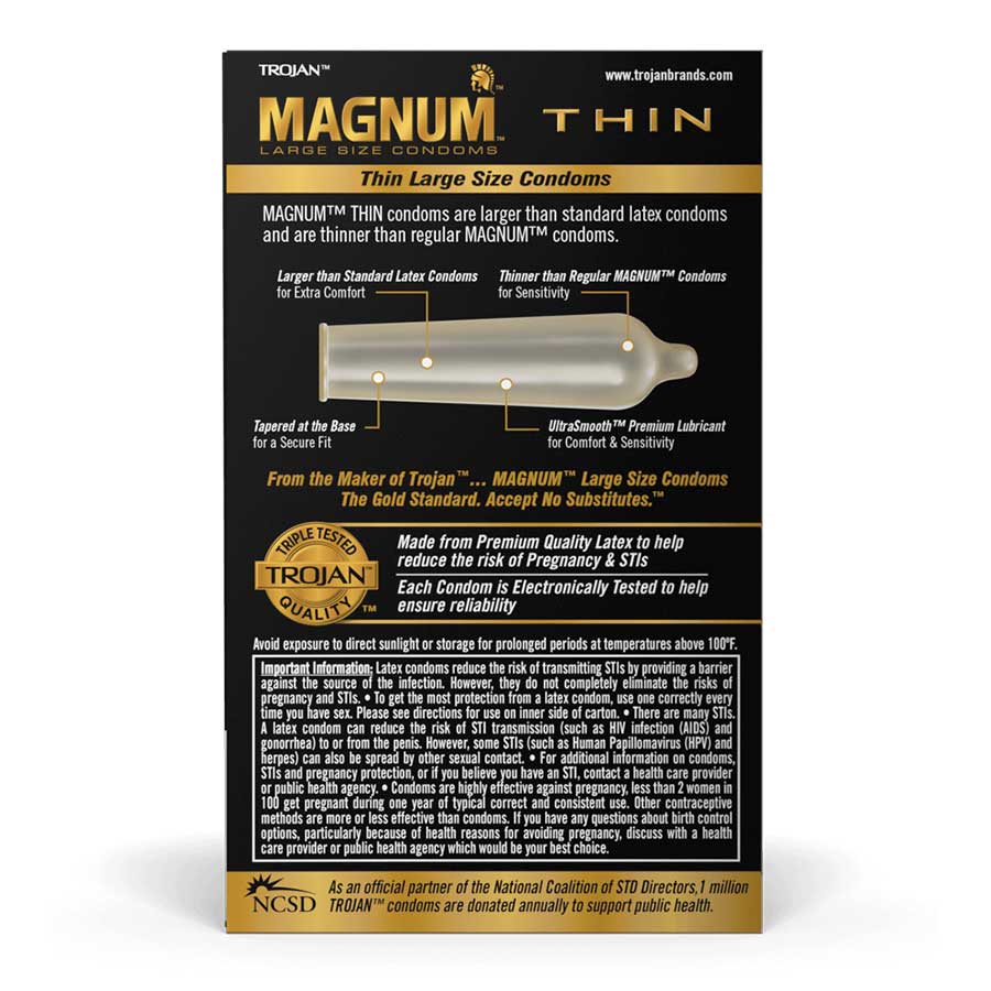 Trojan Magnum Thin Latex Condoms 12 Pack、mySite、bottomscart