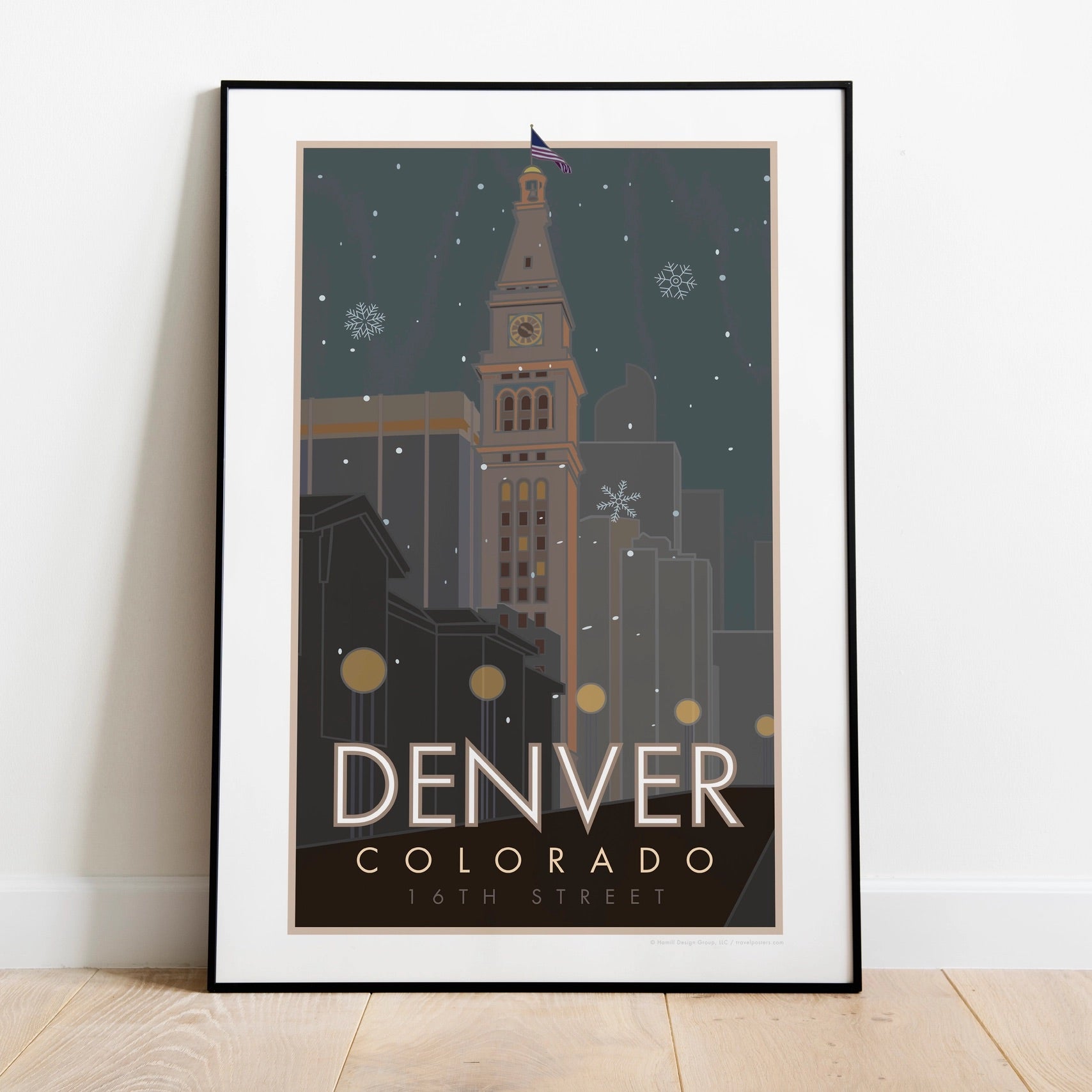 Denver 16th Street Mall Clocktower, Colorado - Poster、mySite、g9winljtr