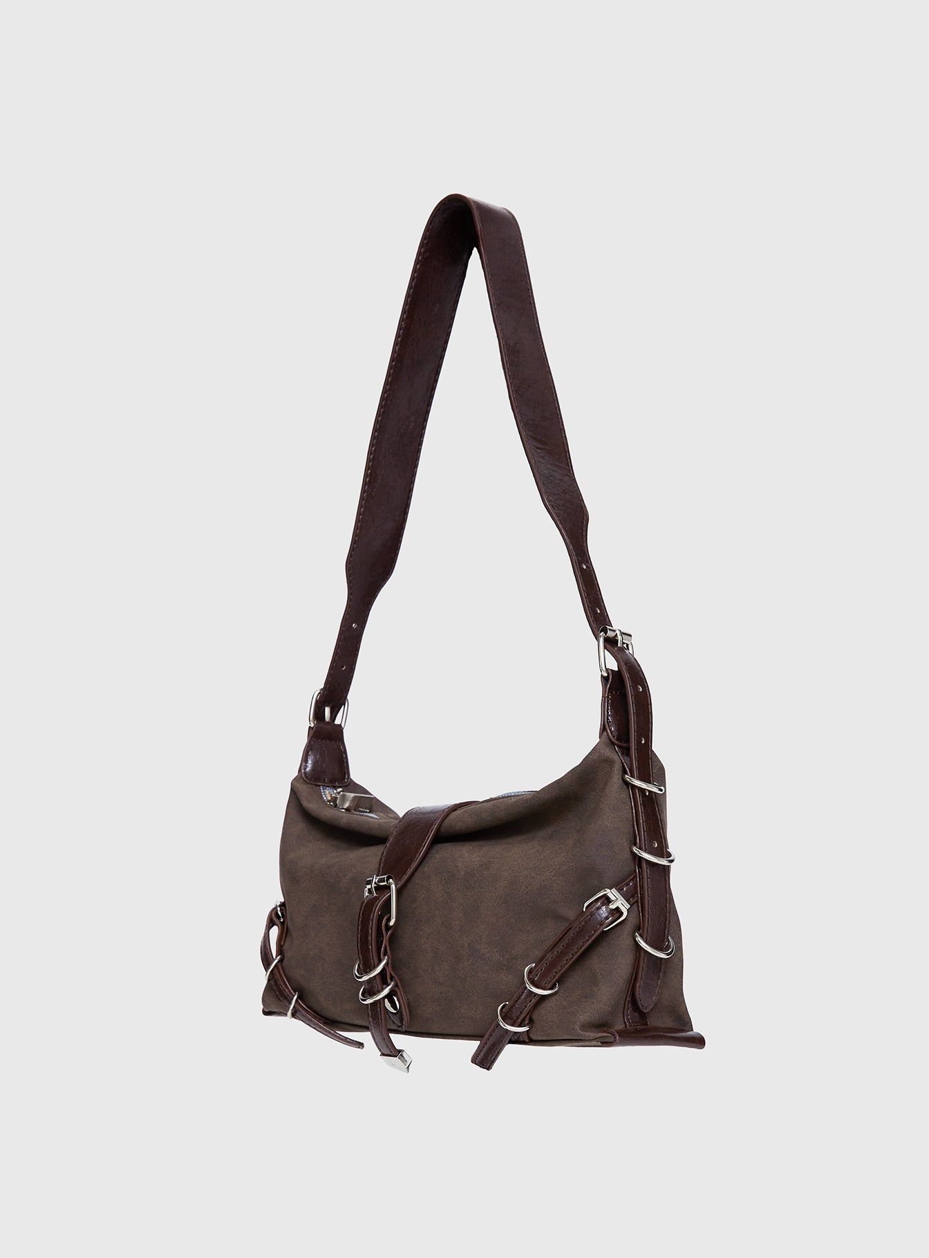 Anatolius Shoulder Bag Washed Brown、mySite、solidvoid