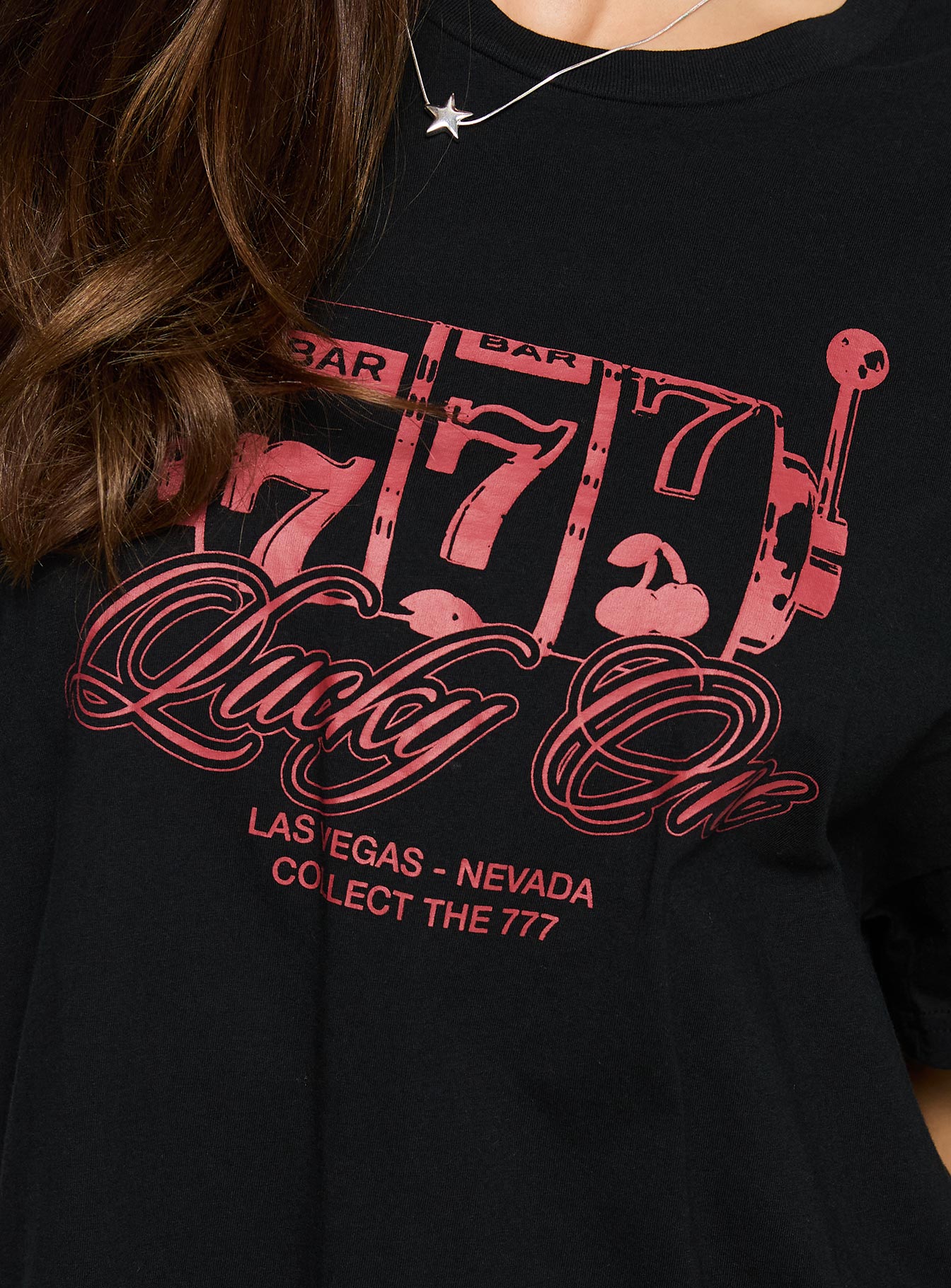 Big Winner Oversized Graphic Tee Black、mySite、solidvoid