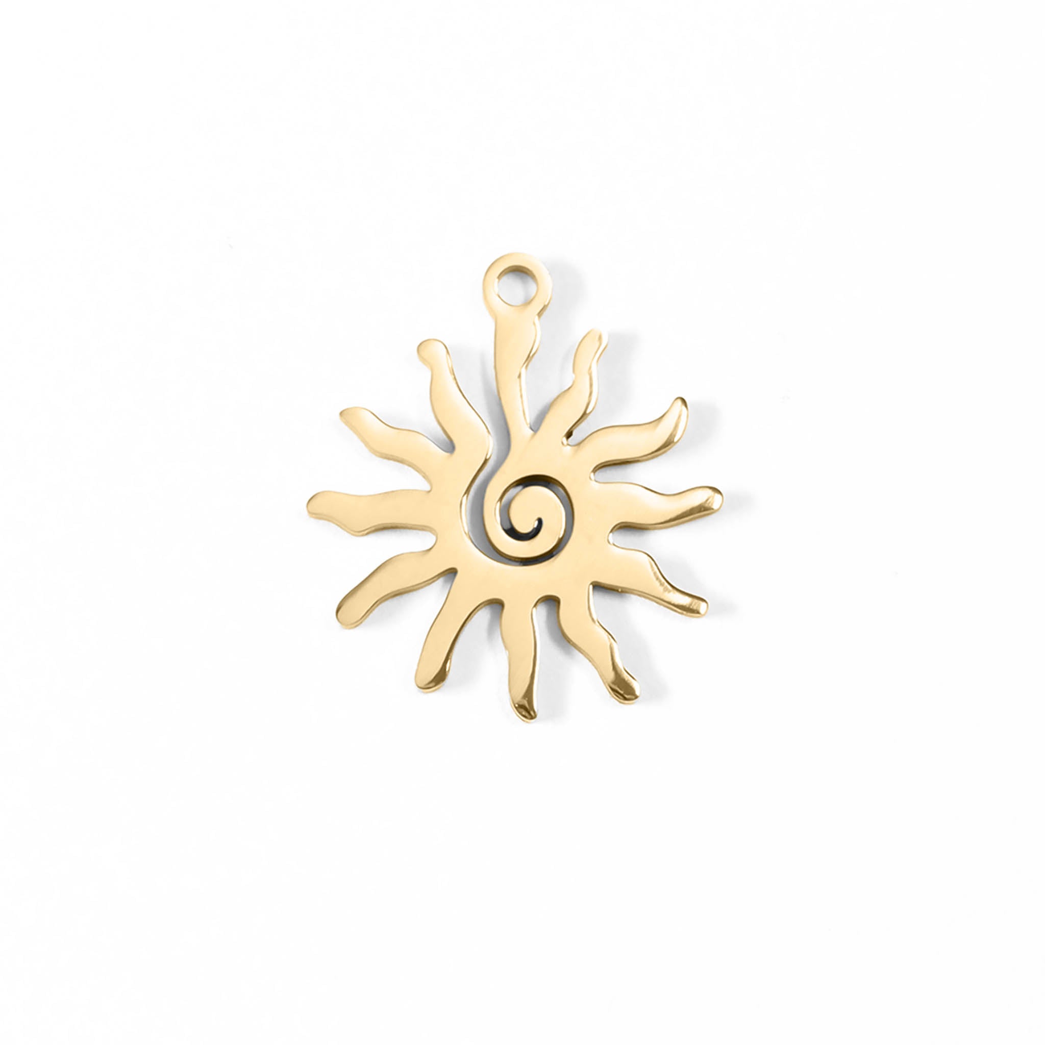 18K Gold PVD Stainless Steel Spiral Sun Charm / PDL0089、mySite、dreamappss