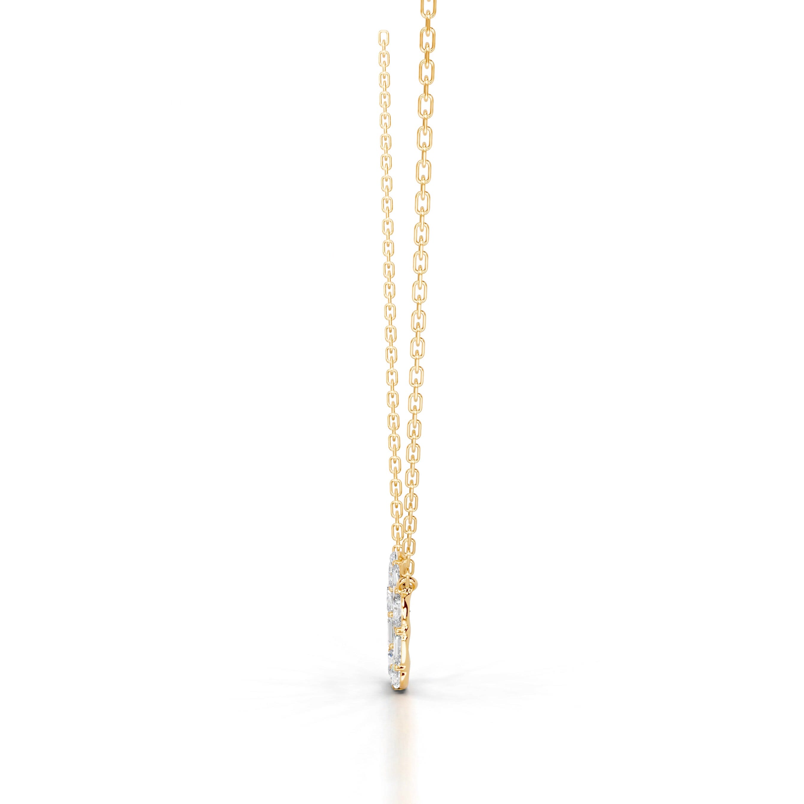 Lottie Diamond Hoop Pendant - 18K Yellow Gold、mySite、hinf8tx79