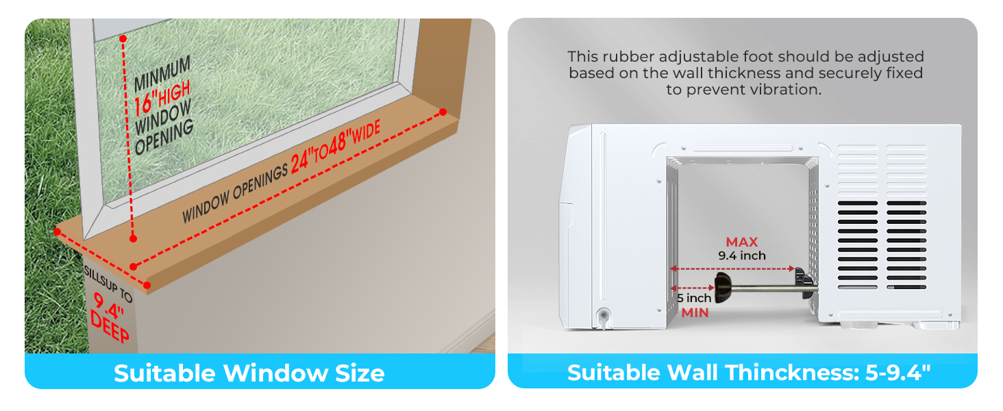 u shaped window air conditioner