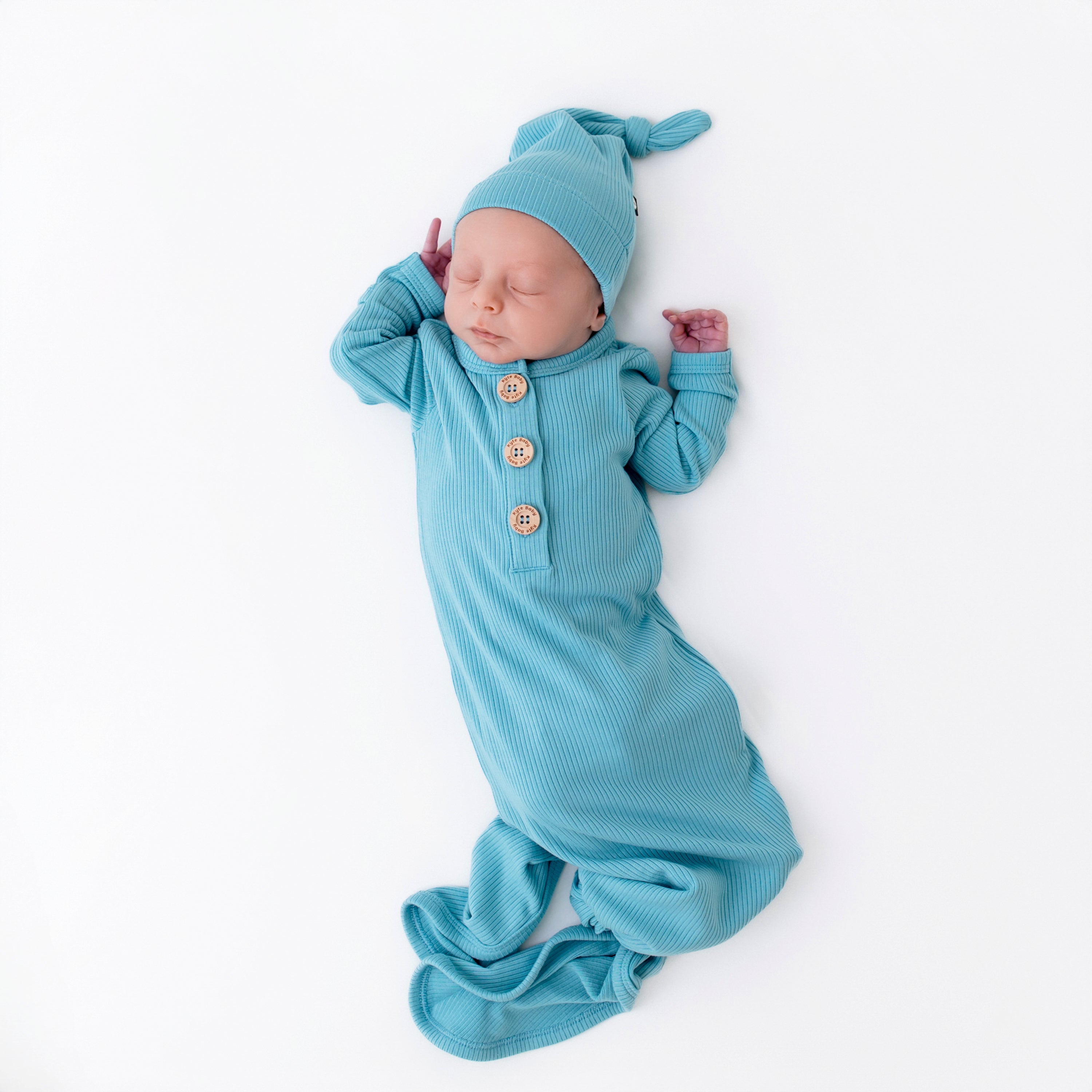  Ribbed Knotted Gown with Hat Set in Makai、mySite、layawaytickets