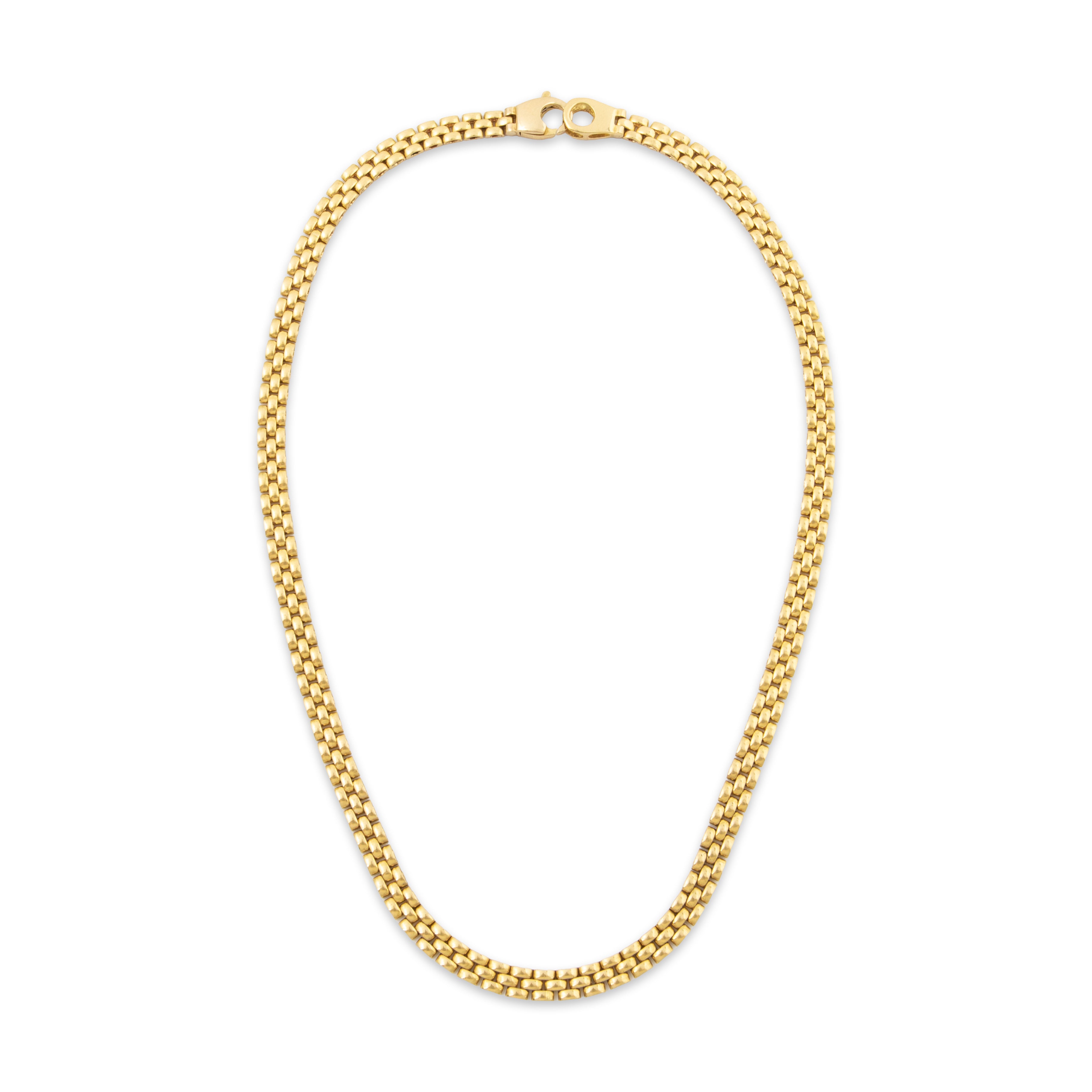 Vintage Outstanding 18k Yellow Gold Bismark Chain Necklace 16、mySite、hinf8tx79