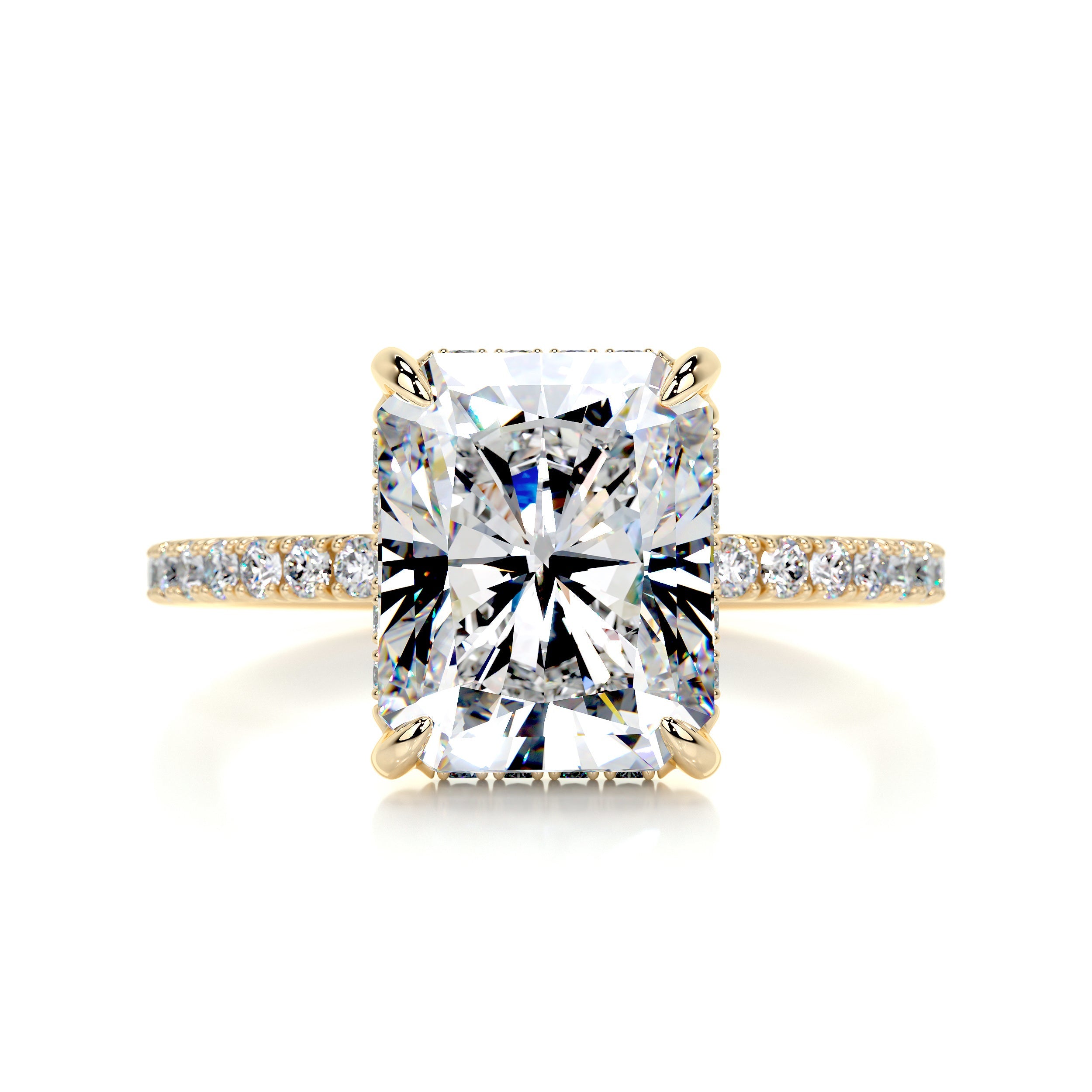 Luna Moissanite & Diamonds Ring -18K Yellow Gold (yahalom test) (RTS)、mySite、hinf8tx79