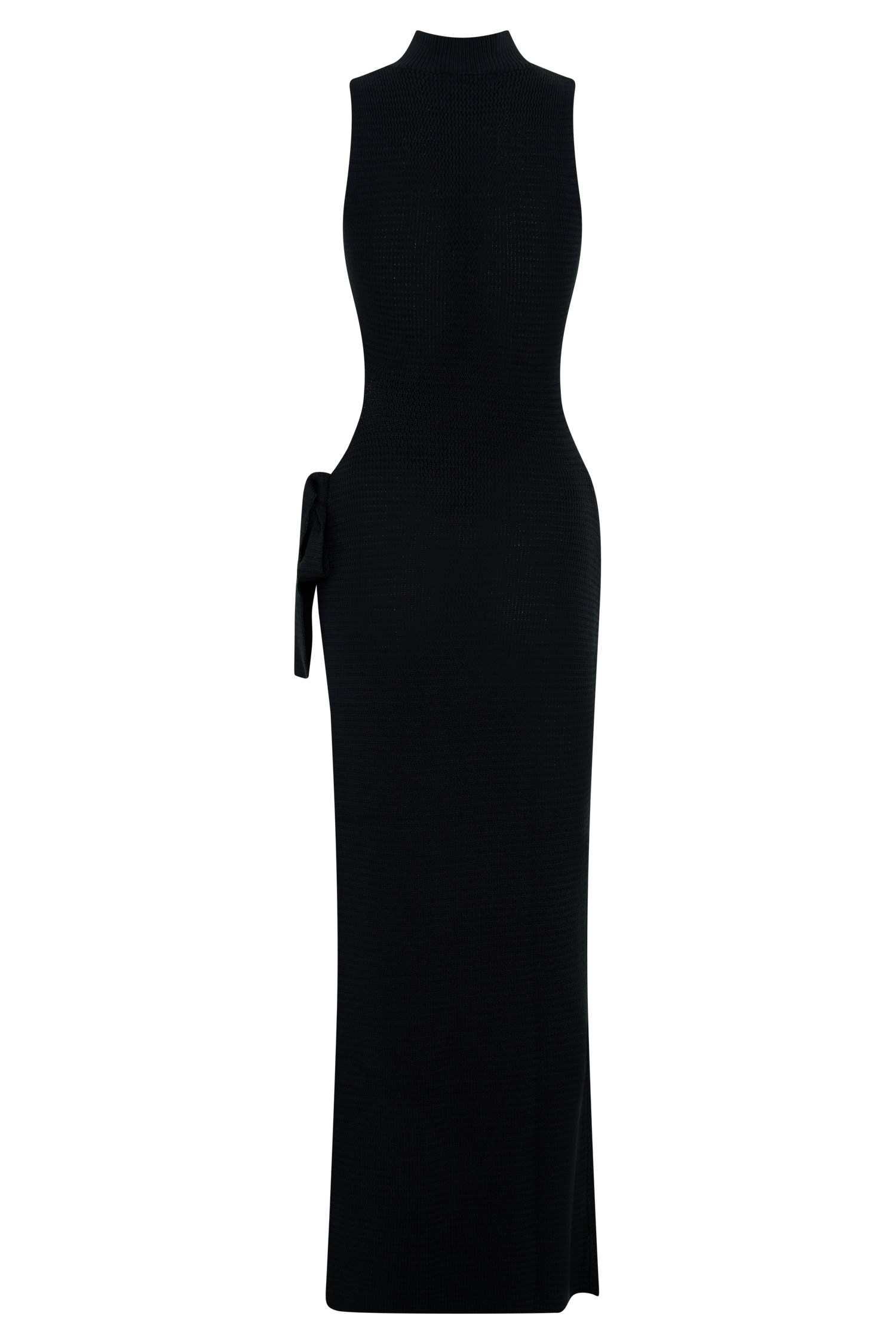 Stephanie Cut Out Knit Maxi Dress - Black、mySite、solidvoid