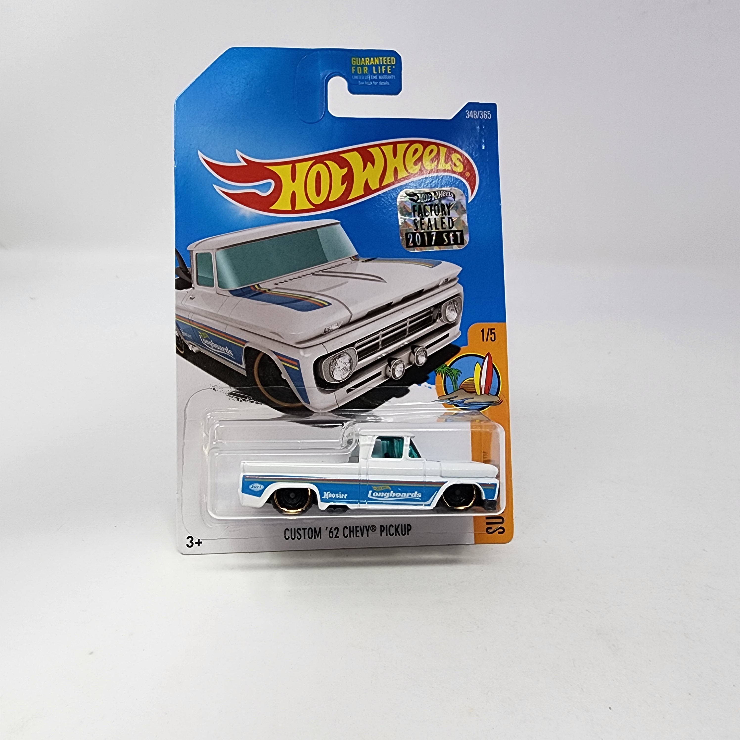 Custom '62 Chevy Pickup * WHITE * Hot Wheels 2017 w/ Factory Holo、mySite、hgirdovlk