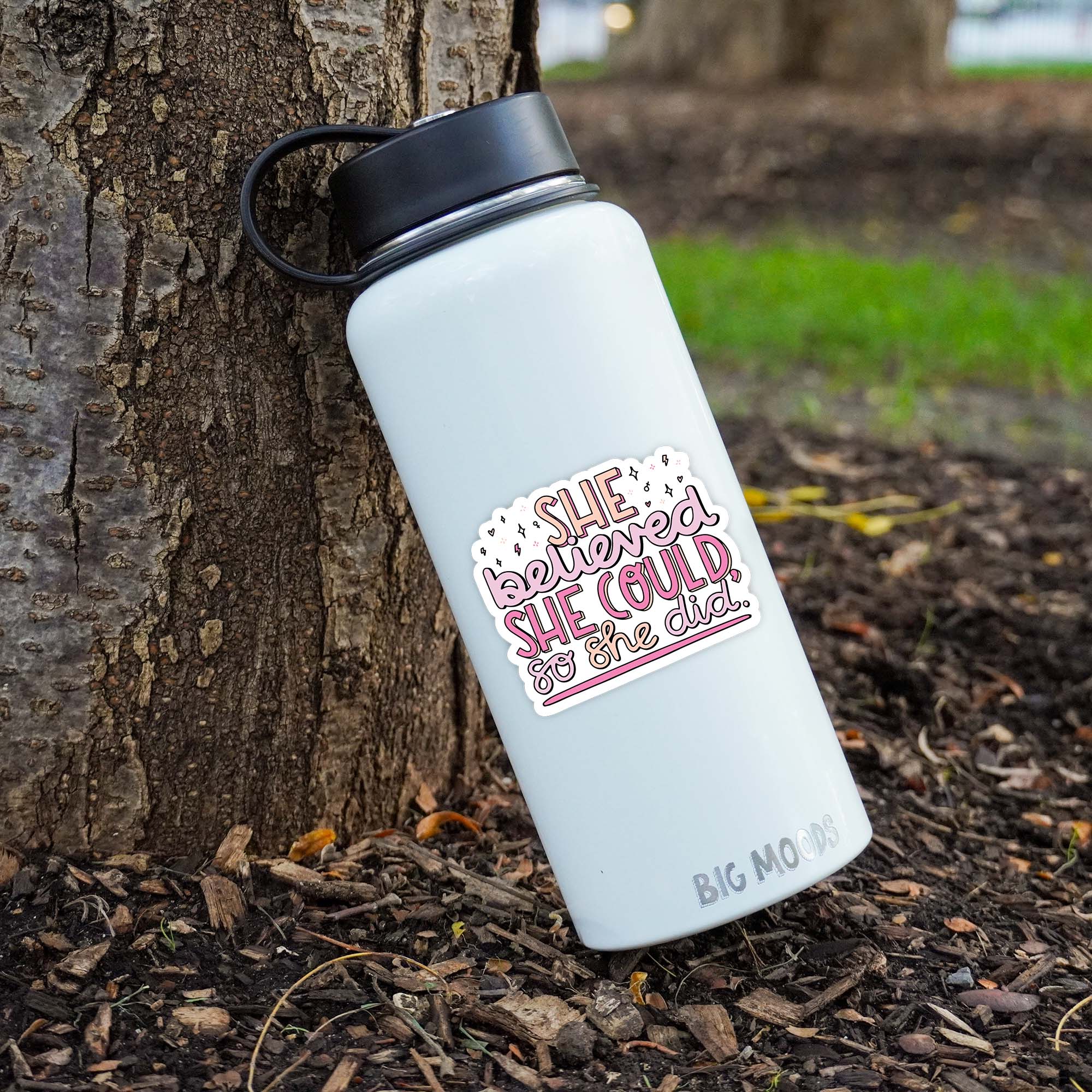  She Believed She Could So She Did Lettering Sticker、mySite、ghnorth