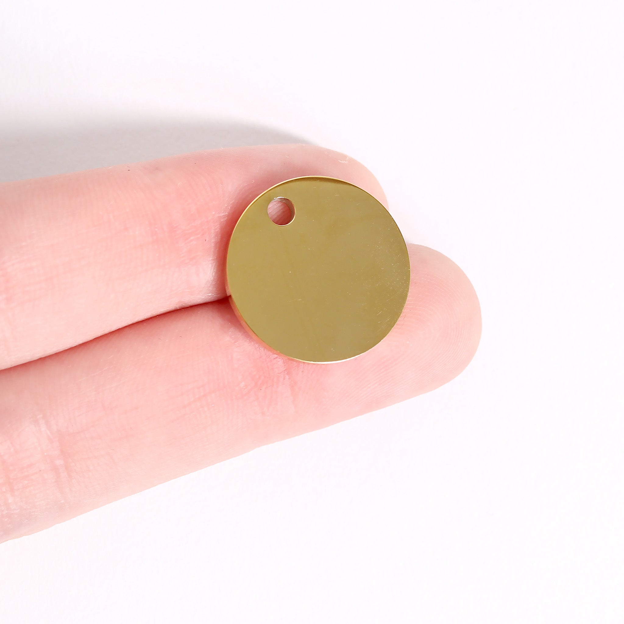 18K Gold PVD Circular Pet Tag / PDL0129、mySite、dreamappss