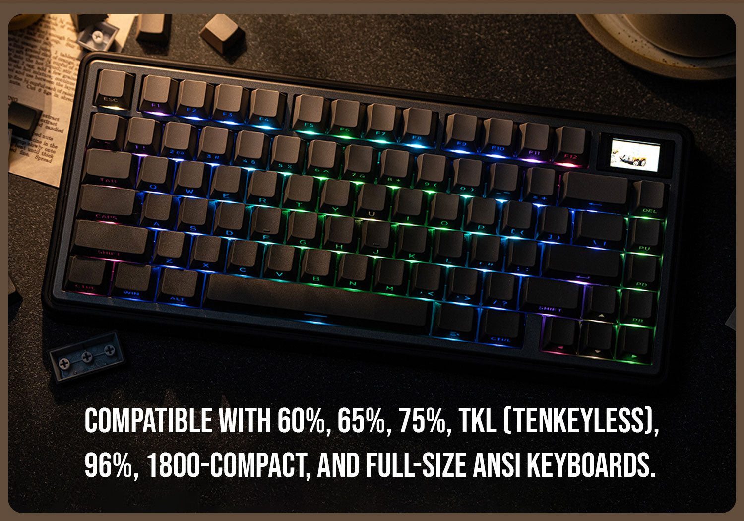 EPOMAKER Smokey Grey Keycaps Set