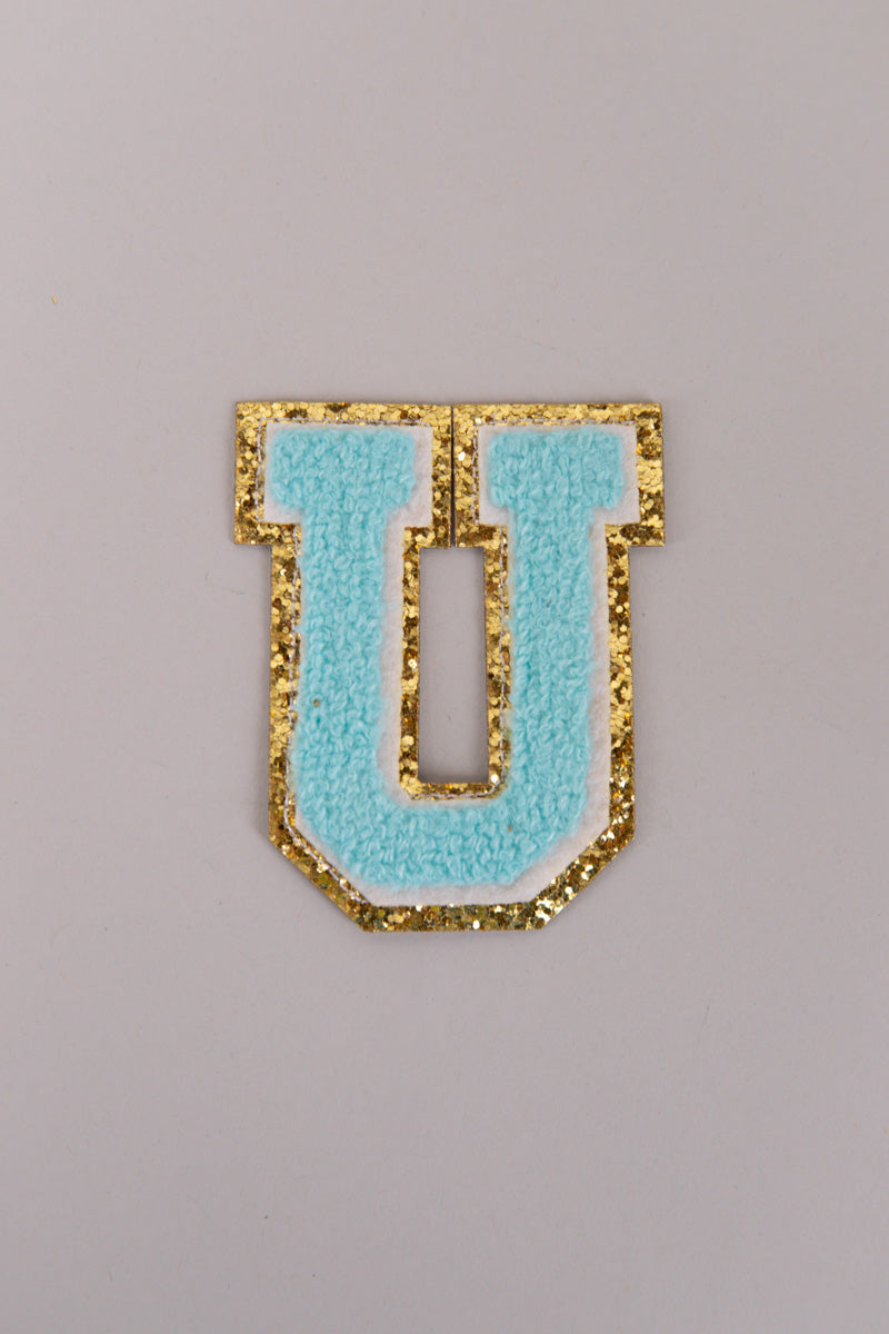 Chenille Adhesive Letter Patches- Blue 5.5cm、mySite、hinf8tx79
