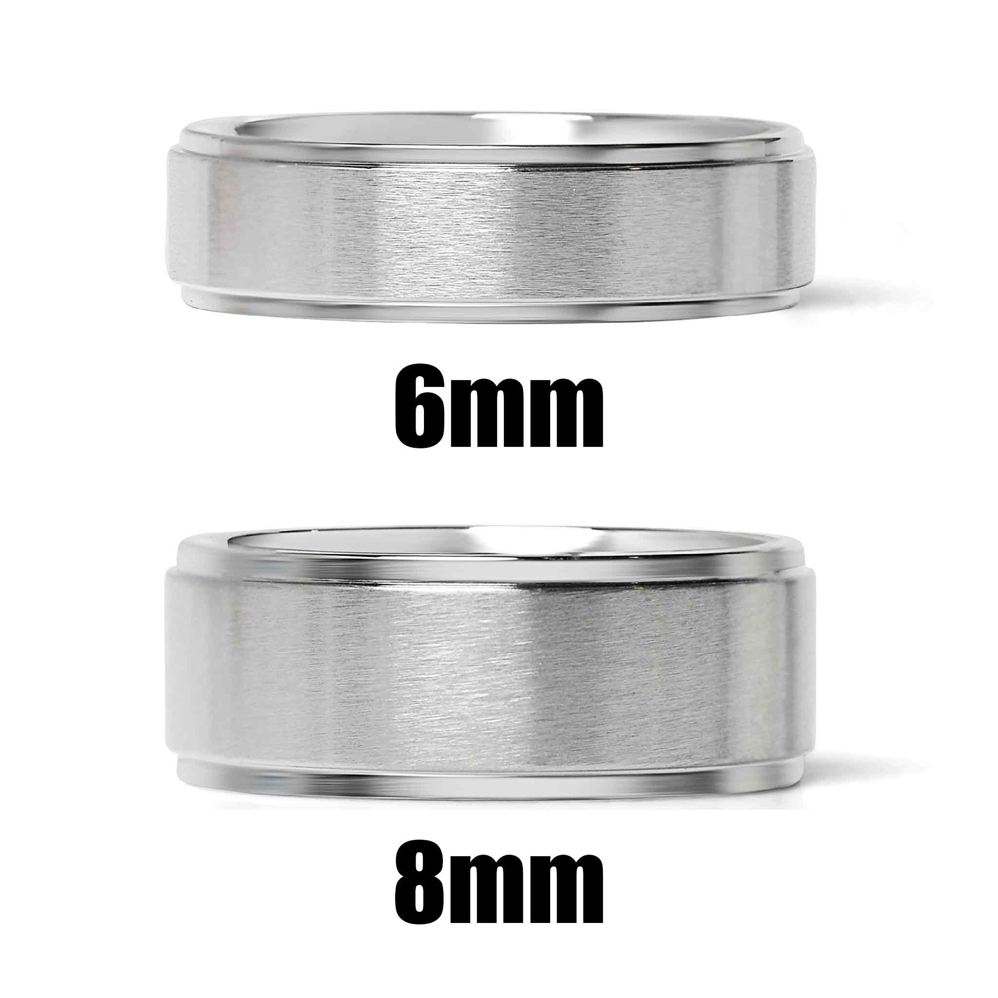 Stainless Steel Blank Ring Brushed Flat Center Polished Edge / CFR0002、mySite、dreamappss