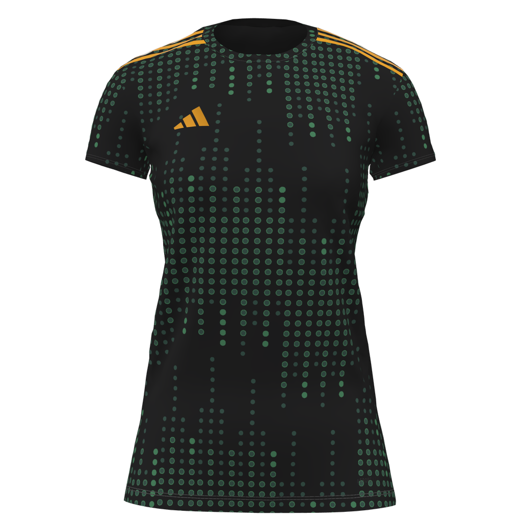 adidas Women Custom Graphic 25 Jersey Castro Valley SC - Black、mySite、noshort