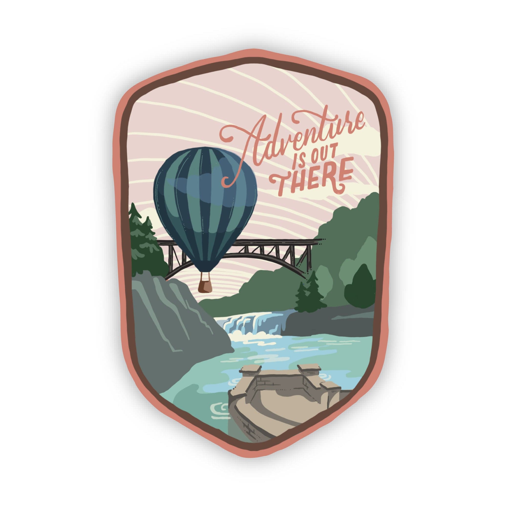  Adventure is out there Hot Air Balloon Travel Sticker、mySite、elrpsem3k