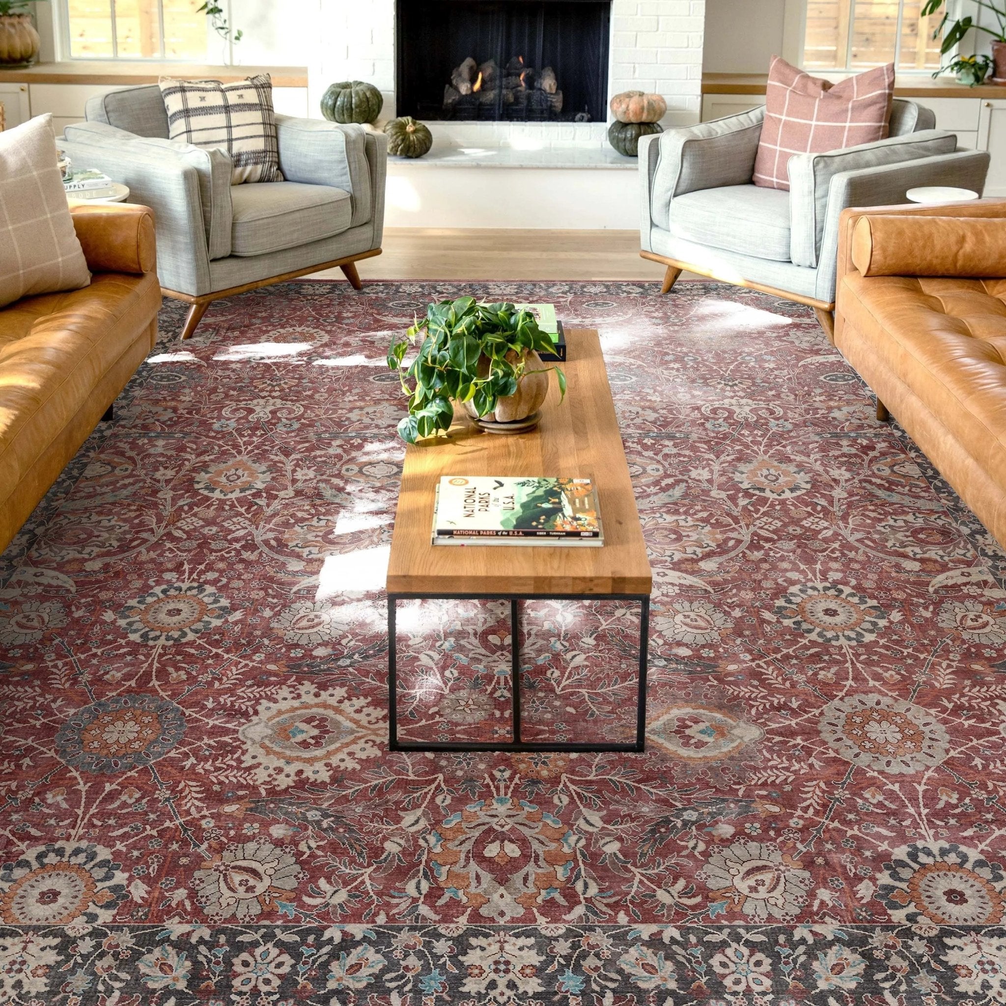 Liana Vintage Oriental Red Flat-Weave Rug、mySite、gigharbornorthrealestate
