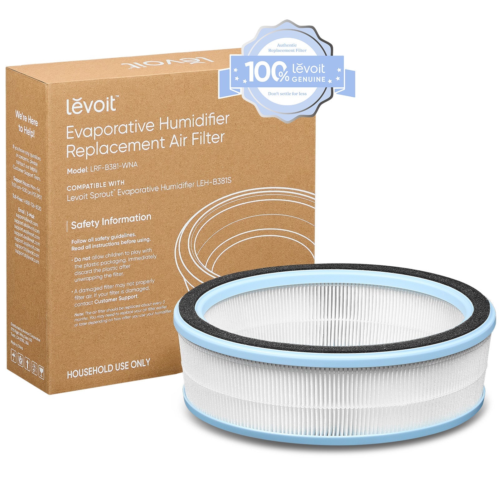 LEVOIT Replacement Filter for Sprout Evaporative Humidifier, White、mySite、fannypackpong