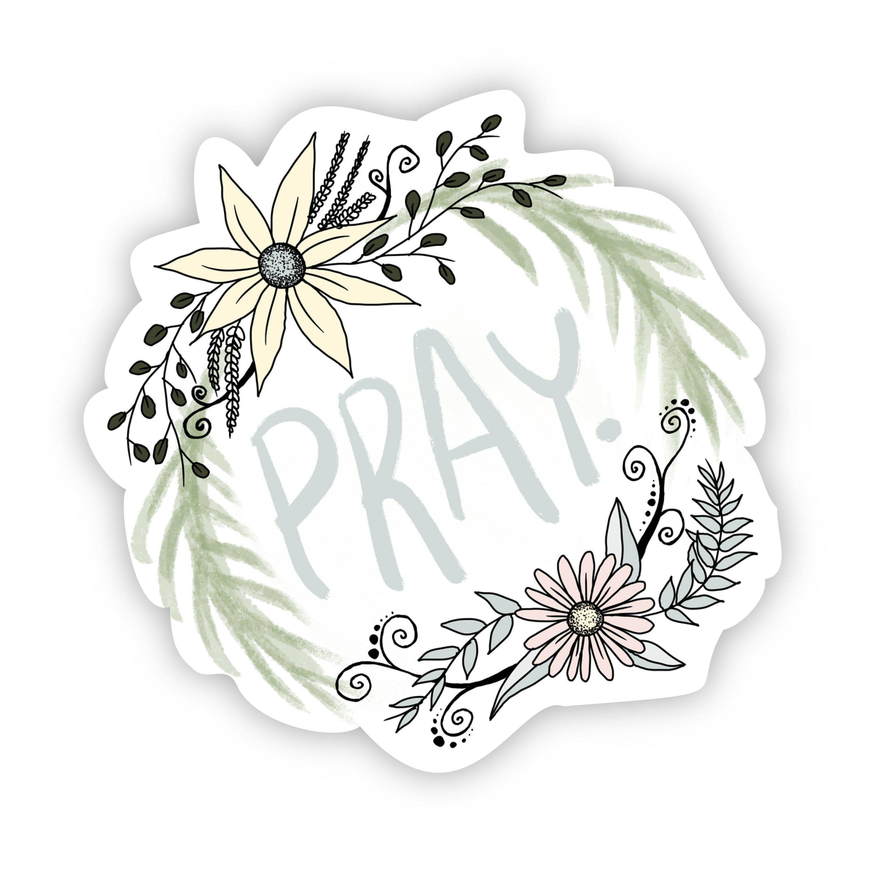  Pray Floral Sticker、mySite、elrpsem3k
