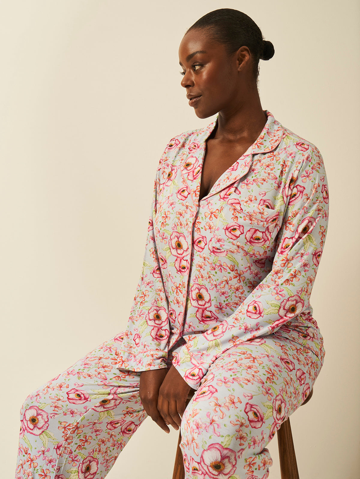 Long Pyjama Set - Pastel Poppy、mySite、bengalsvssteelers