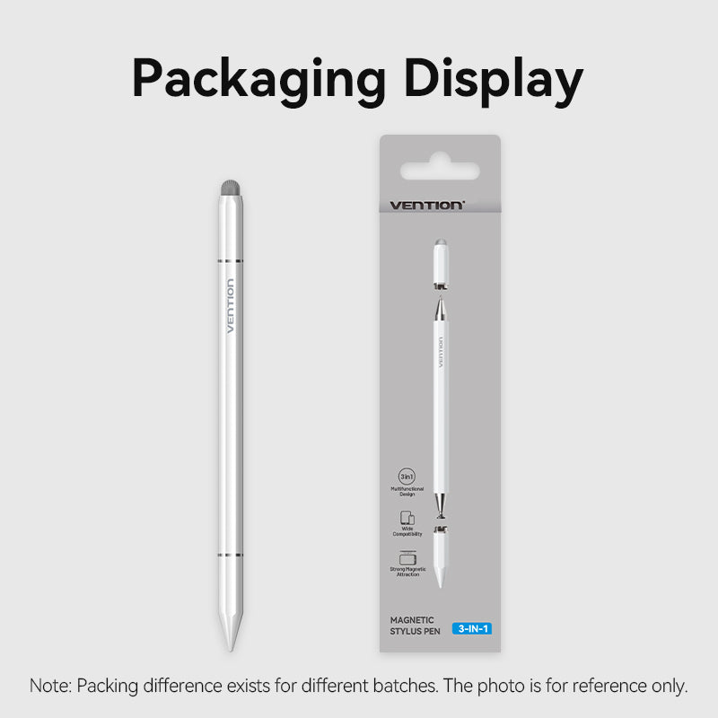 Vention 3-in-1 Magnetic Stylus Pen White Aluminum Alloy Type、mySite、fannypackpong