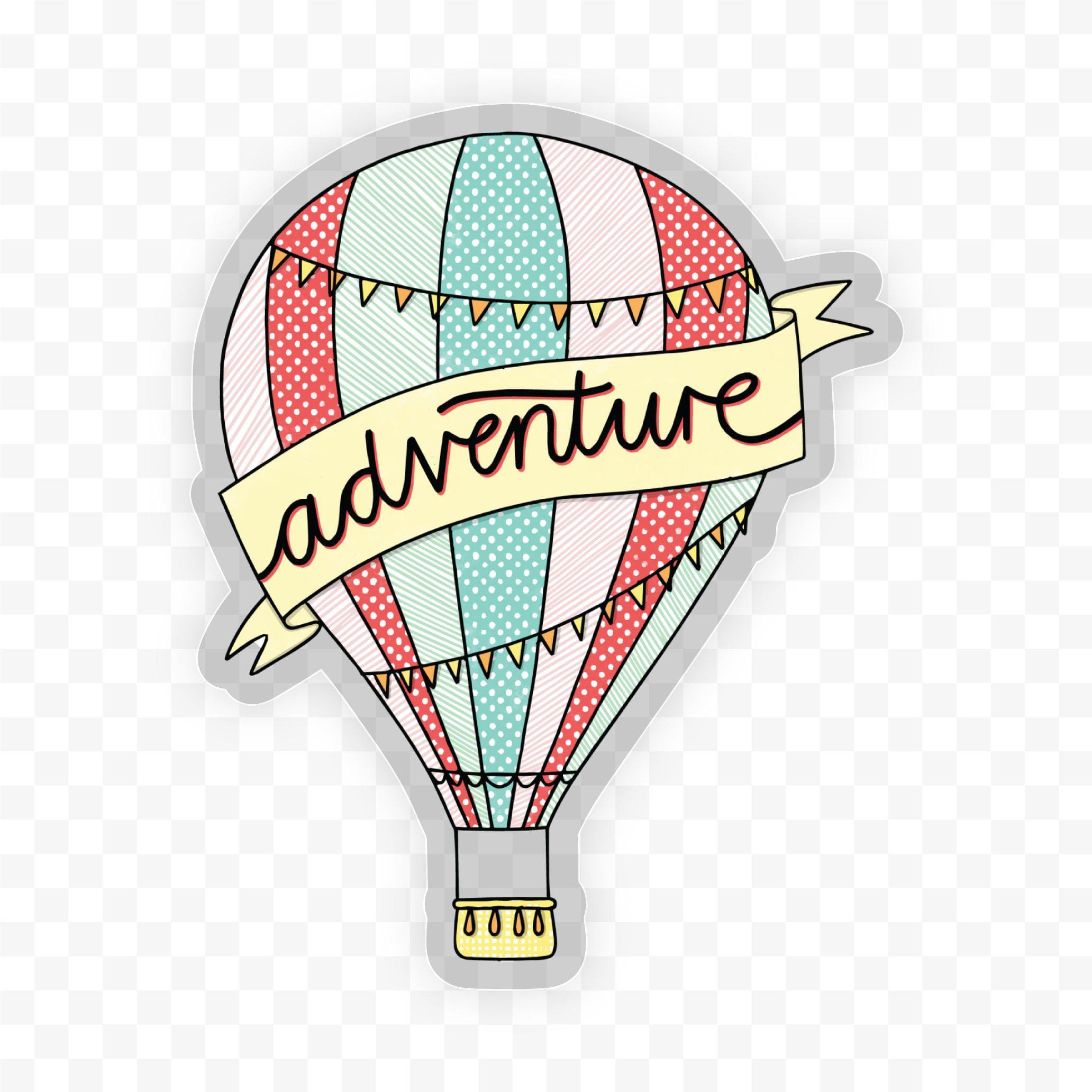  Adventure Hot Air Balloon Clear Sticker、mySite、elrpsem3k