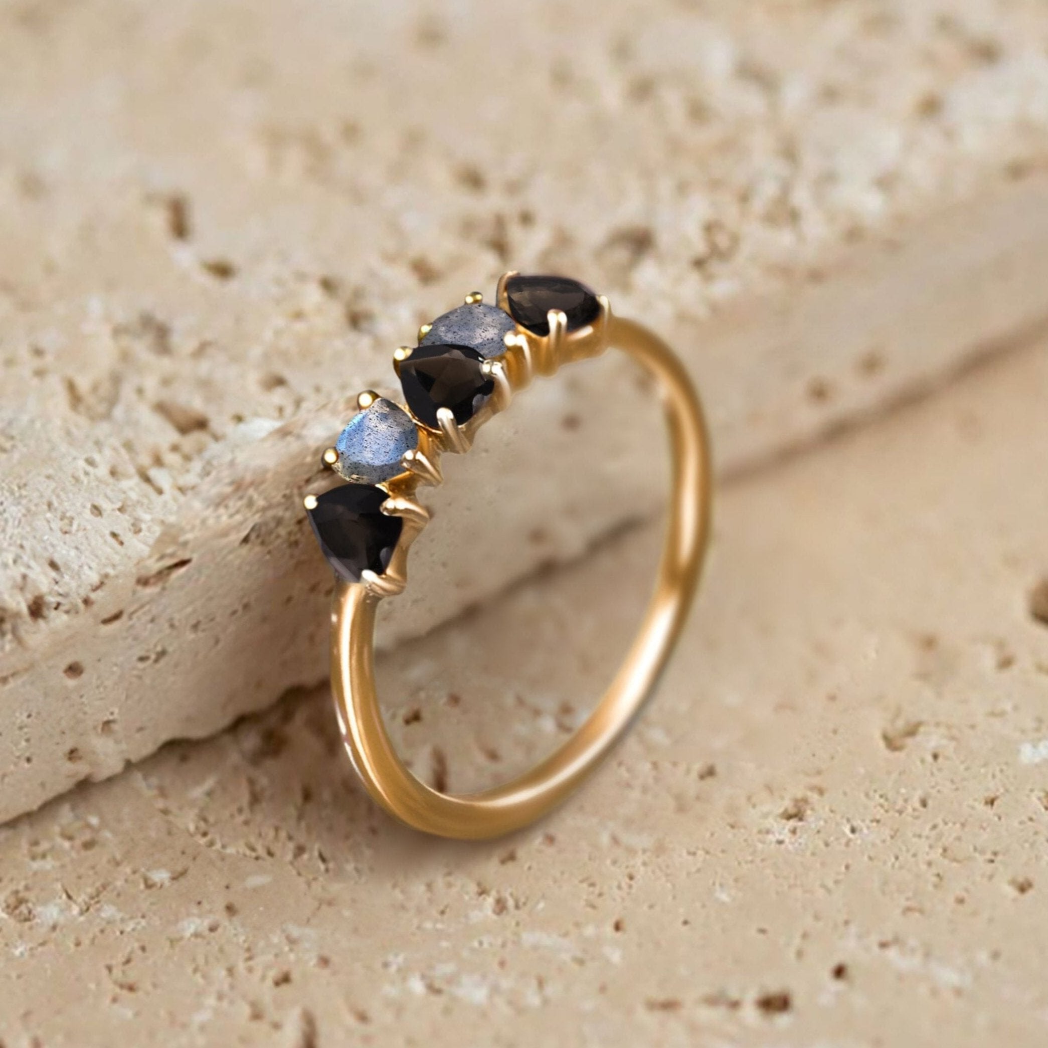 Black Obsidian Labradorite Ring - Crush On You、mySite、hinf8tx79