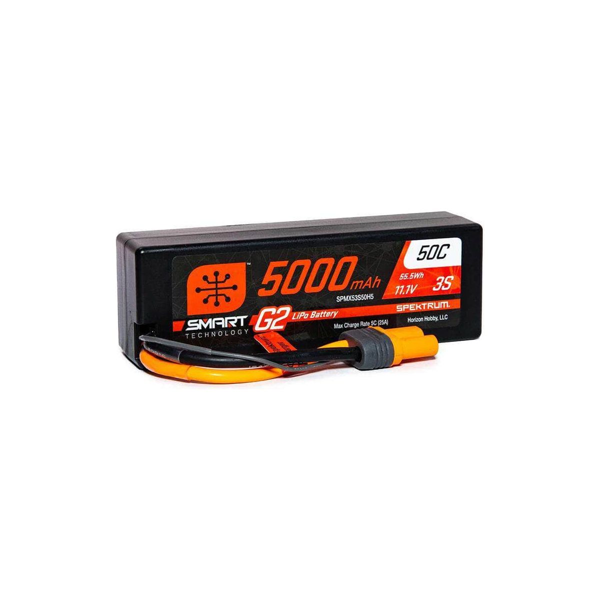  SPMX53S50H5, Spektrum RC 3S Smart G2 LiPo 50C Battery Pack (11.1V/5000mAh) w/IC5 Connector、mySite、merchandisen