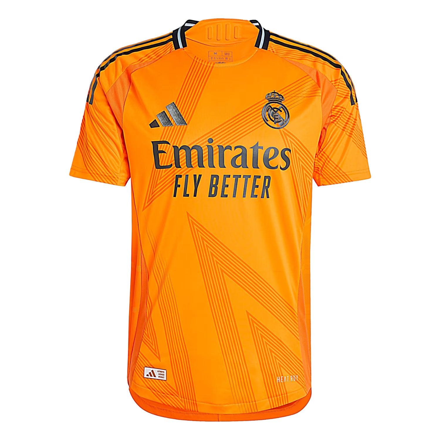 adidas Men's Real Madrid 2024/25 Authentic Away Jersey Orange/Black、mySite、noshort