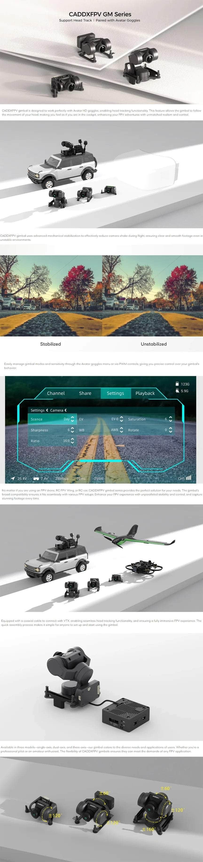 Caddx GM1 FPV Gimbal