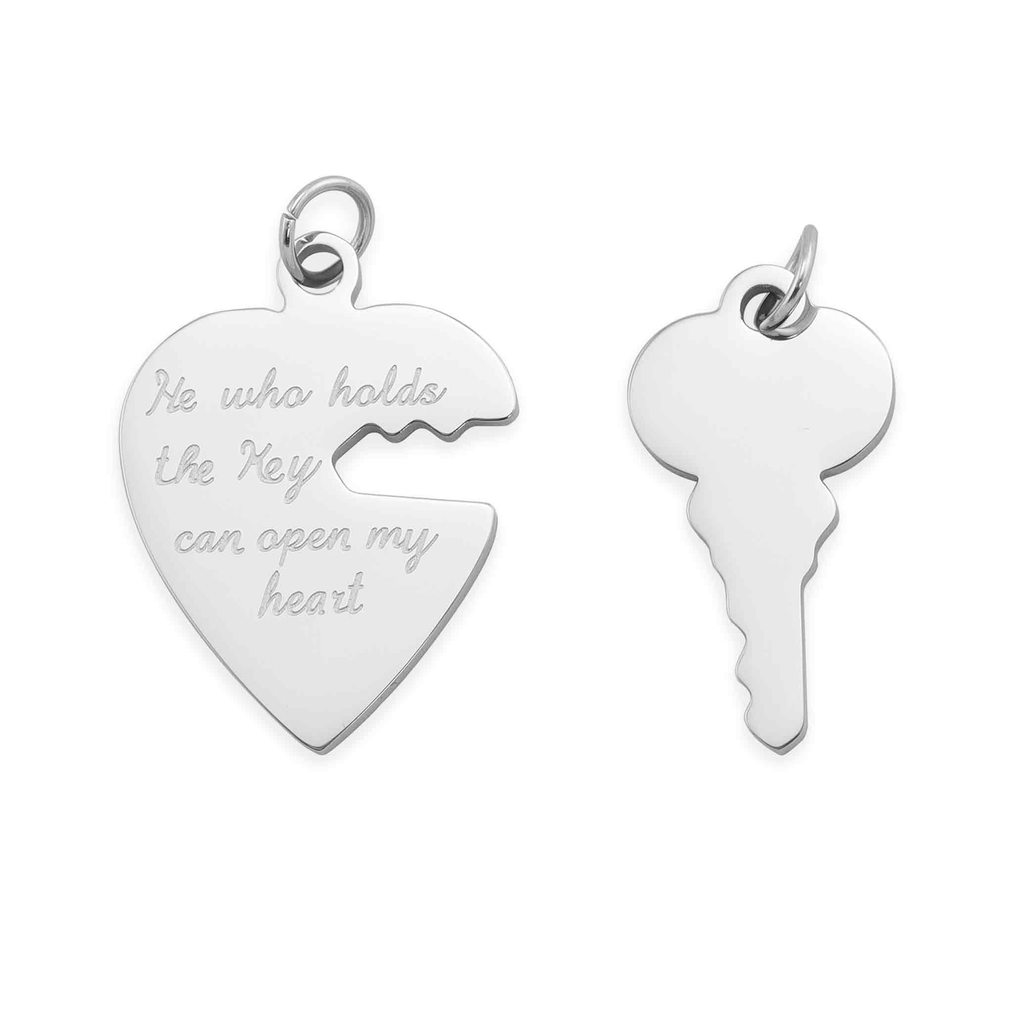 Stainless Steel Heart And Key Pendant / SBB0070、mySite、dreamappss