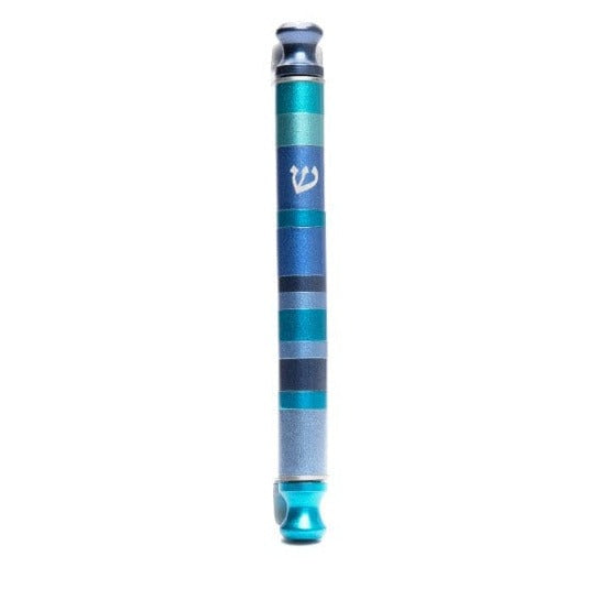 Blue Serenity Cylinder Mezuzah by Yair Emanuel、mySite、topwebapps