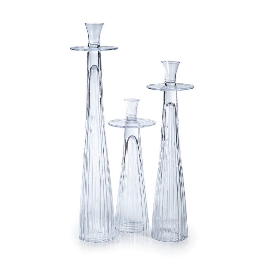  Tall Ribbed Glass Taper Holder、mySite、elrpsem3k