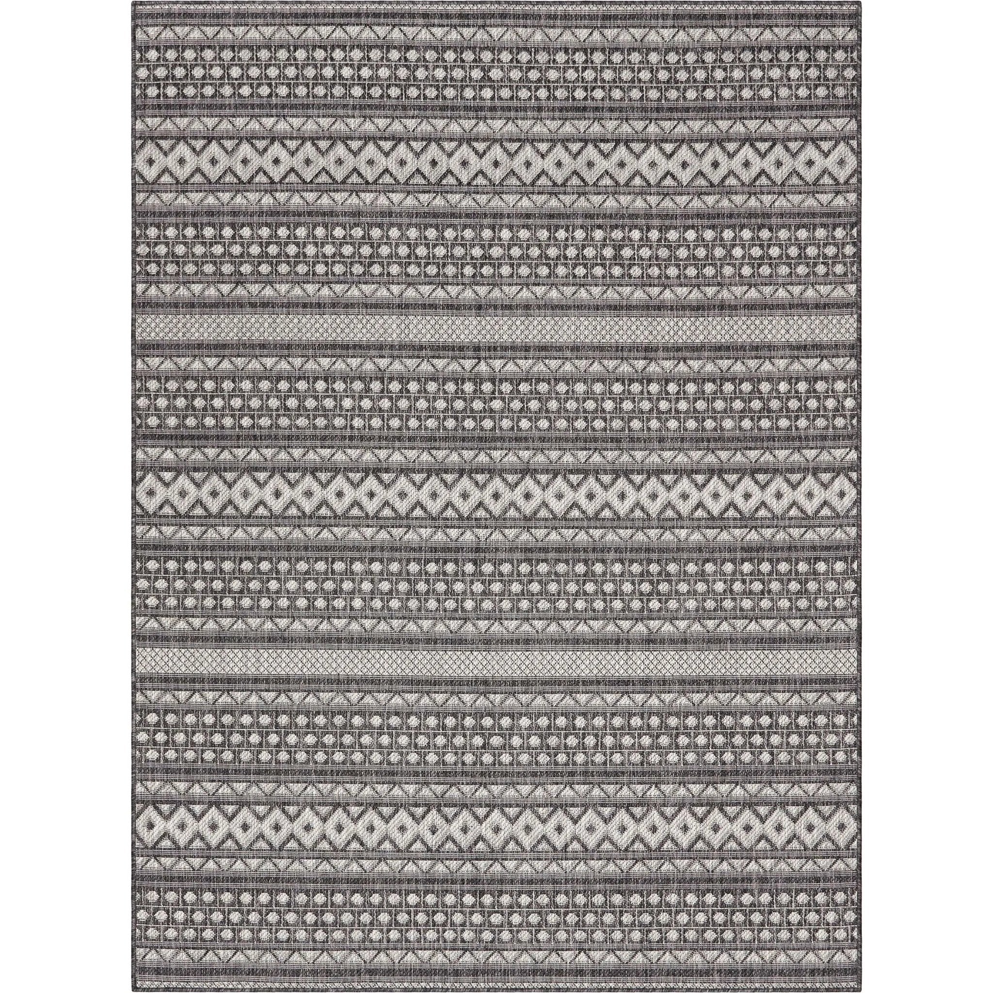 Arwen Tribal Indoor/Outdoor Black Textured Rug、mySite、gigharbornorthrealestate